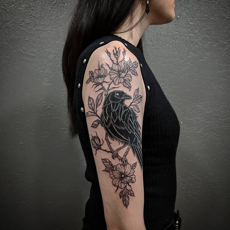 Raven And Rose Tattoo Wallpapers