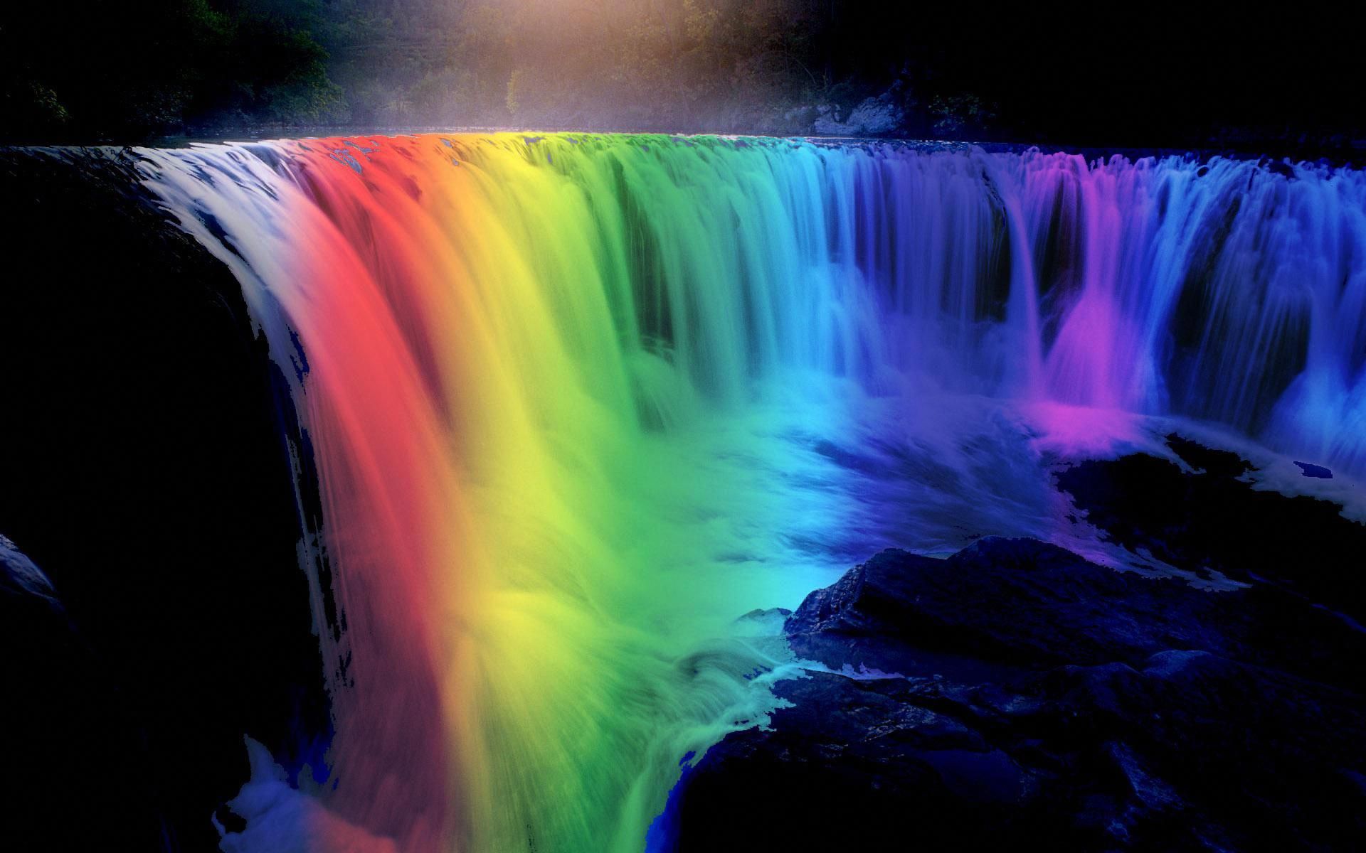 Real Rainbow Beautiful Waterfalls Wallpapers