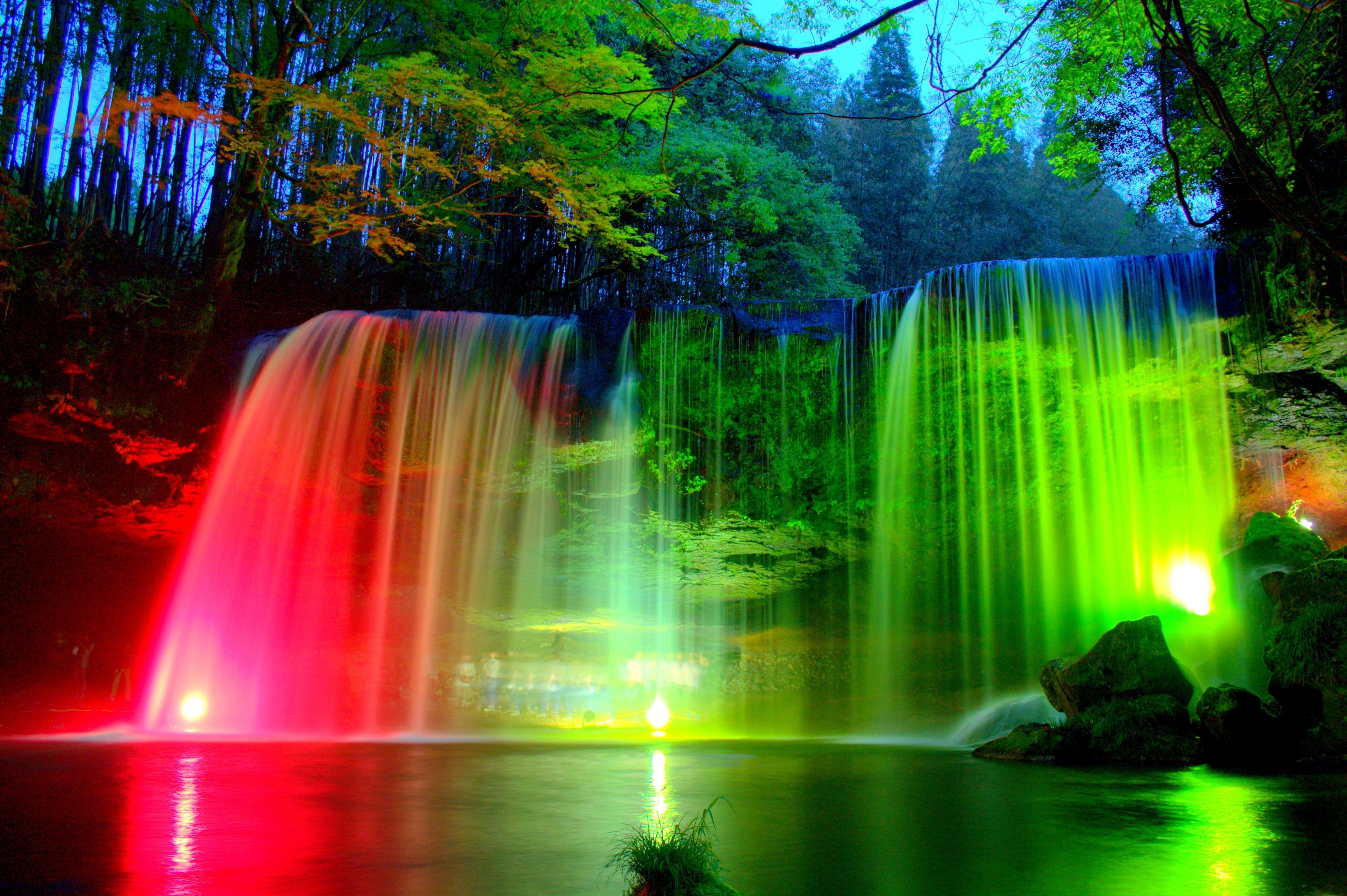 Real Rainbow Beautiful Waterfalls Wallpapers