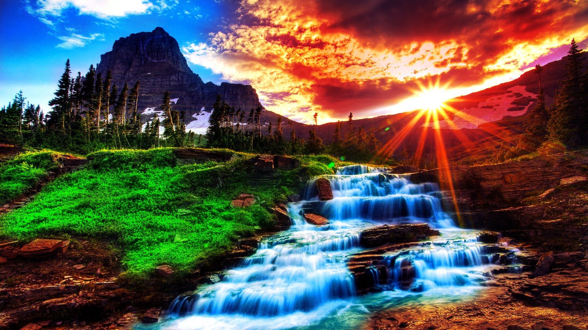 Real Rainbow Beautiful Waterfalls Wallpapers