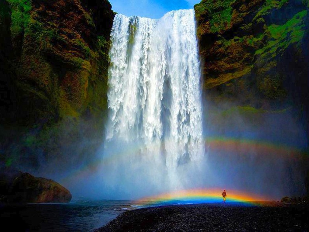 Real Rainbow Beautiful Waterfalls Wallpapers