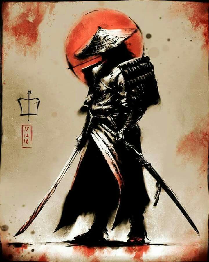 Realistic Samurai Drawing Wallpapers