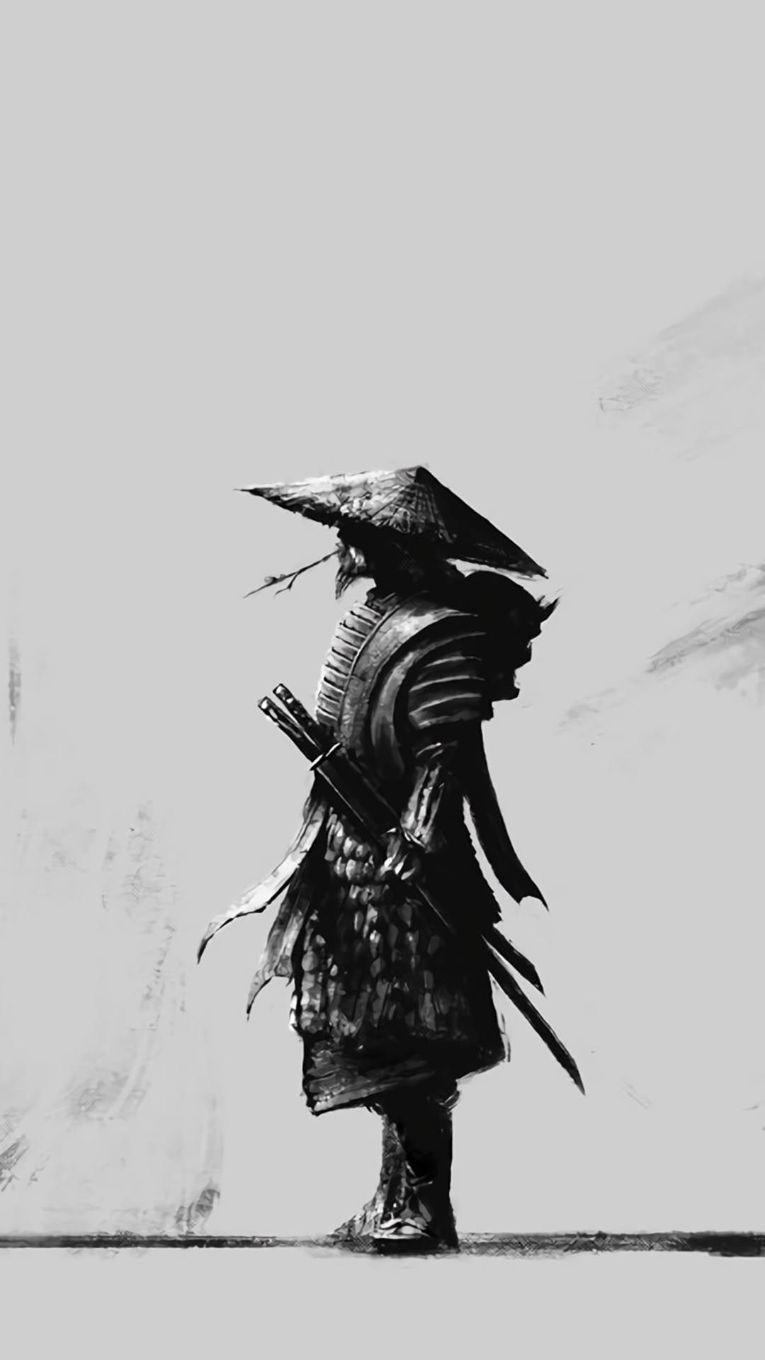 Realistic Samurai Drawing Wallpapers