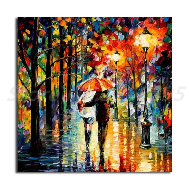 Red Umbrella Painting Wallpapers