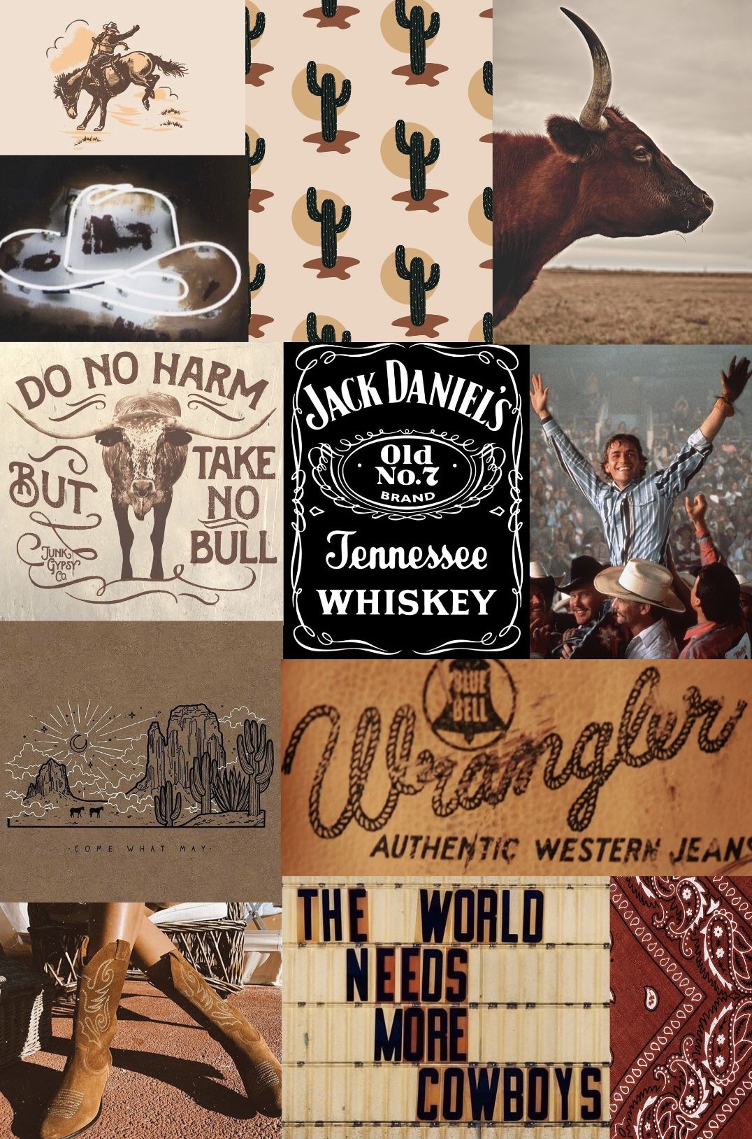 Retro Vintage Style Vintage Western Aesthetic Wallpapers