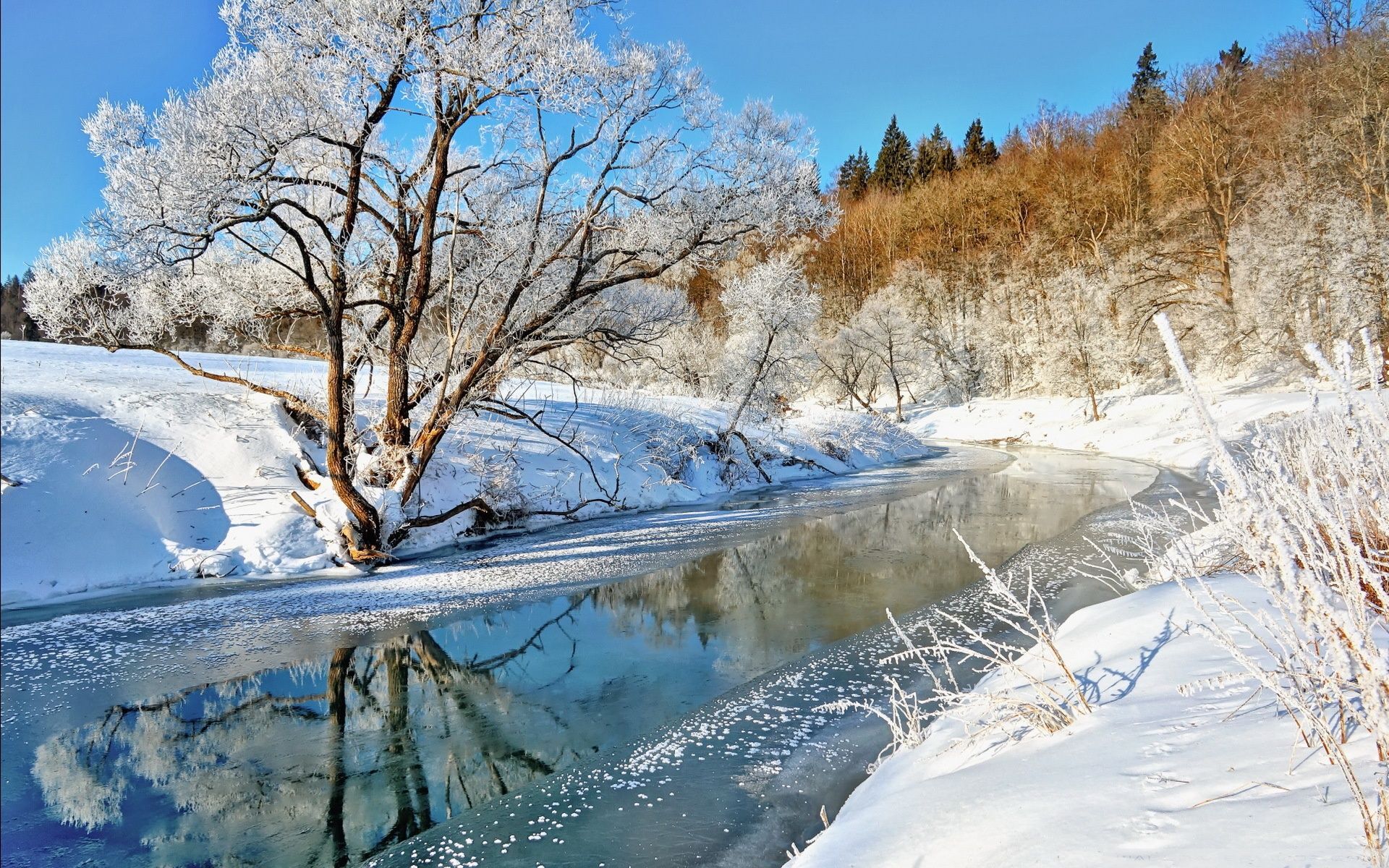 Rivers In Winter Wallpapers