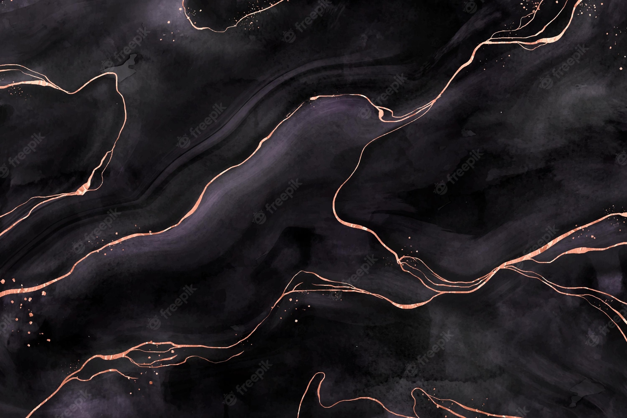 Rose Gold Black Marble Wallpapers