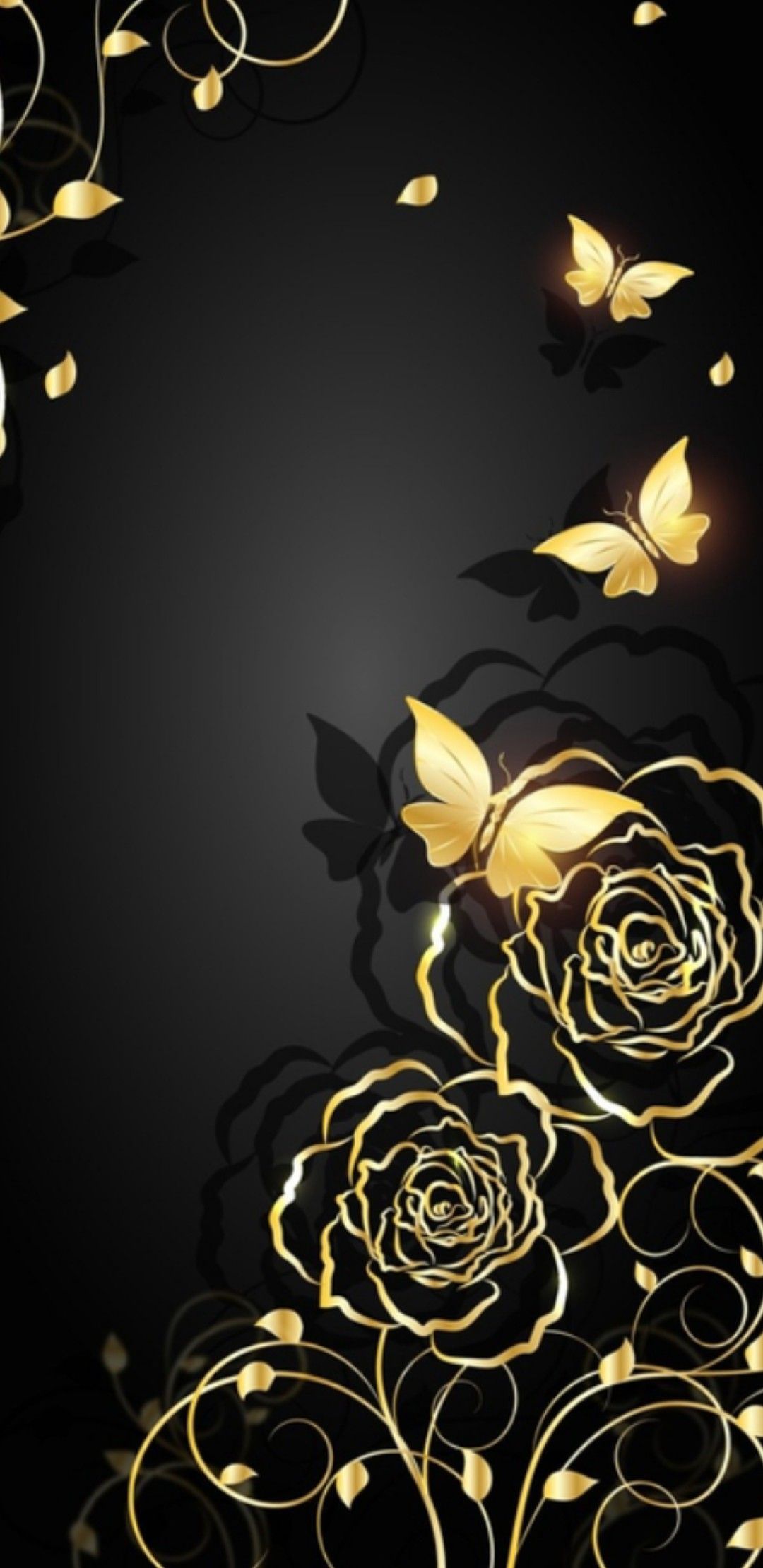 Rose Gold Cute Black Wallpapers