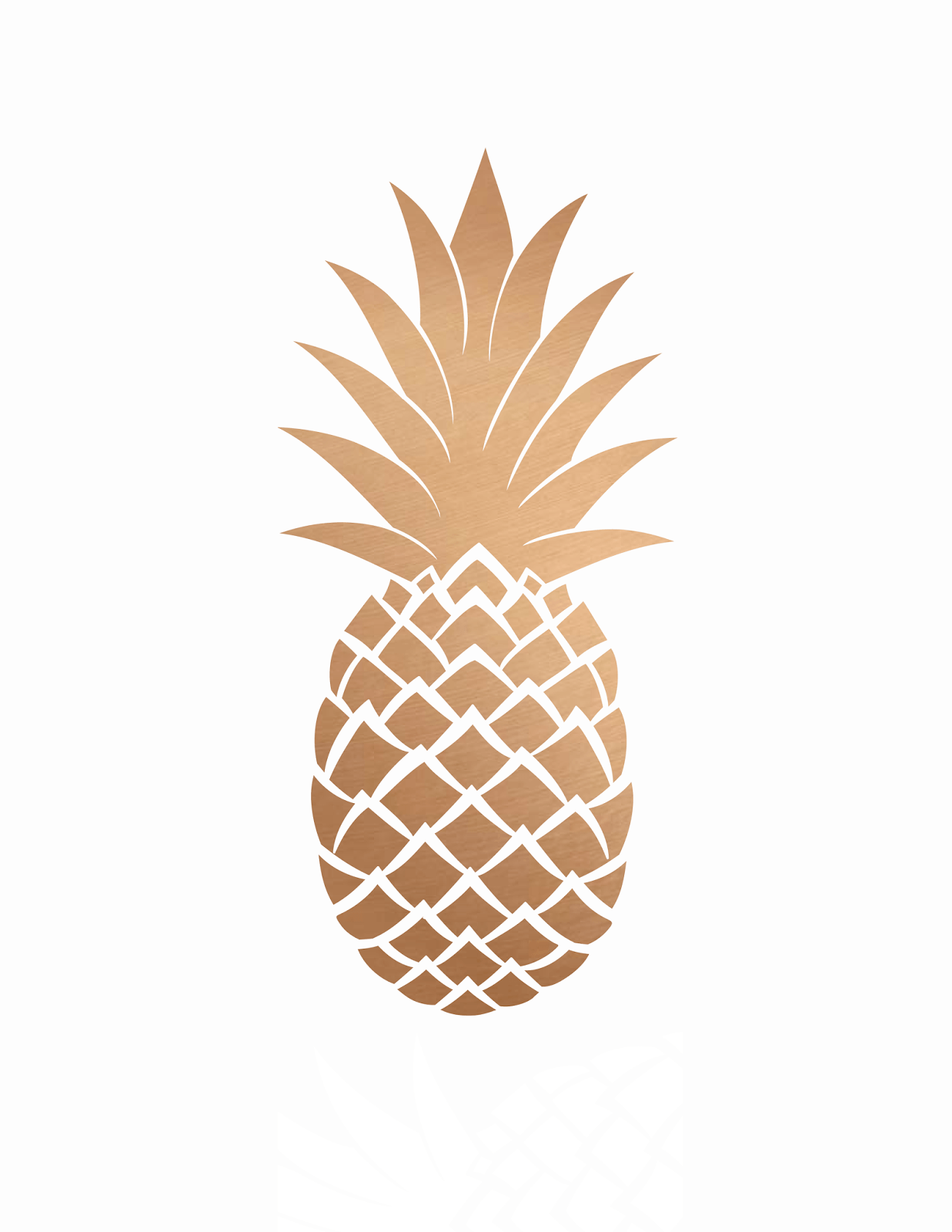 Rose Gold Cute Pineapple Wallpapers