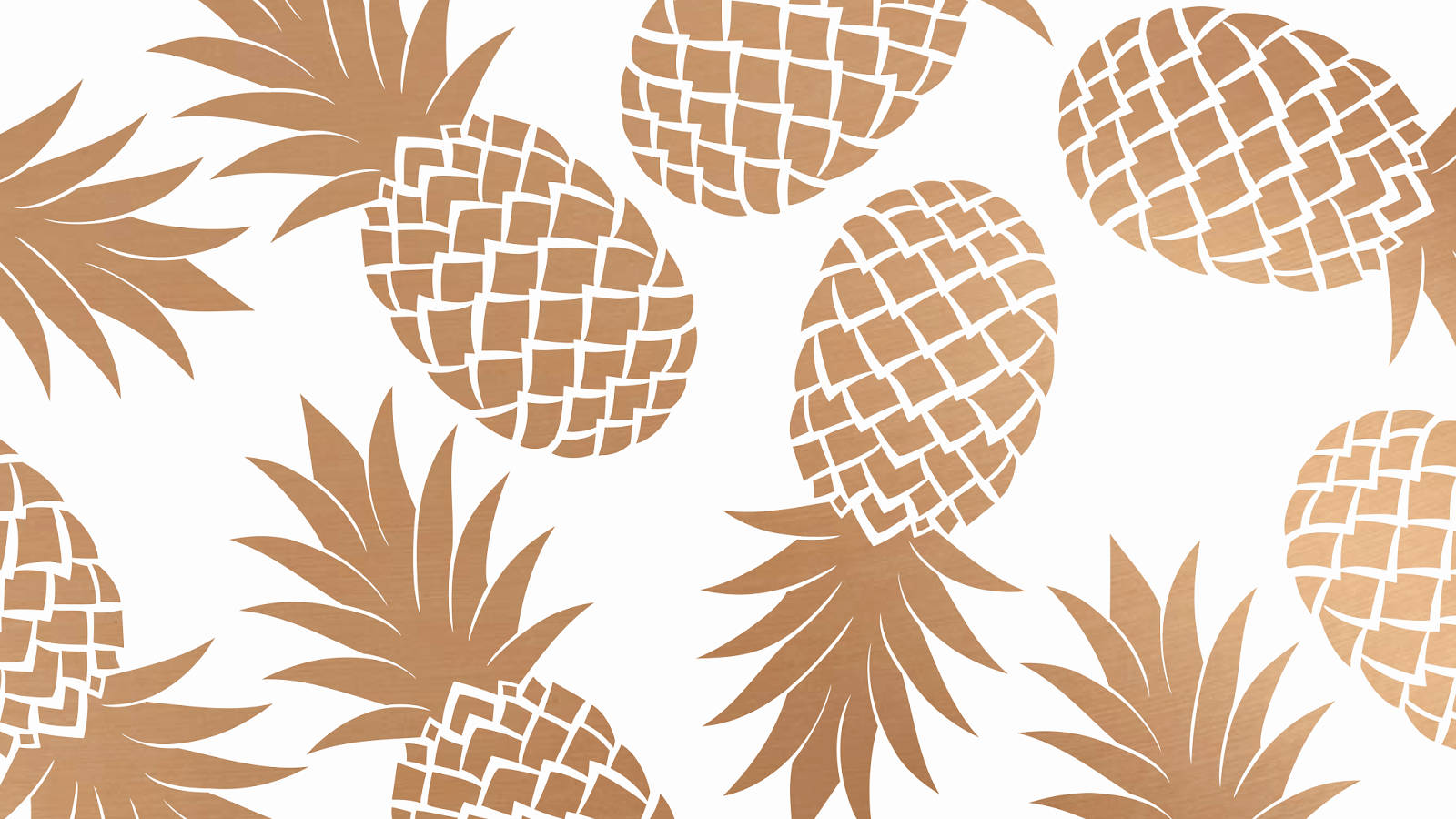 Rose Gold Cute Pineapple Wallpapers