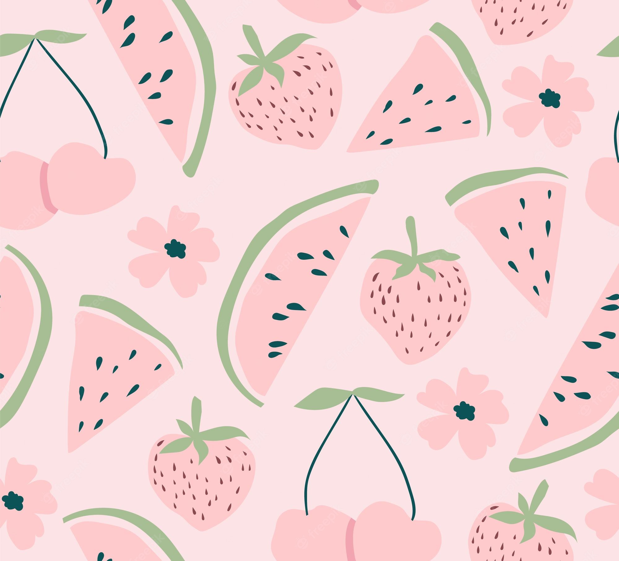 Rose Gold Cute Watermelon Wallpapers
