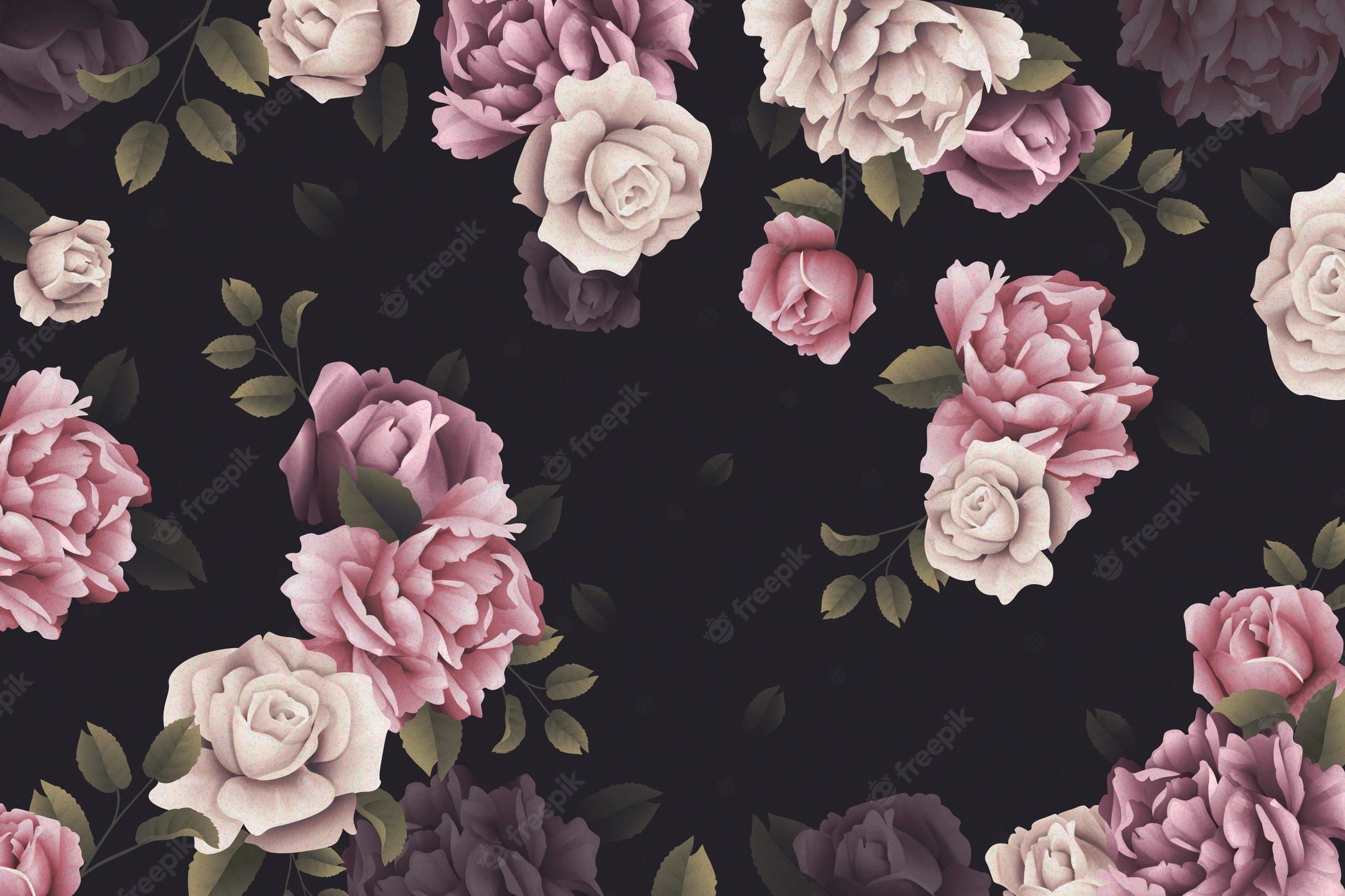 Rose Pattern Wallpapers