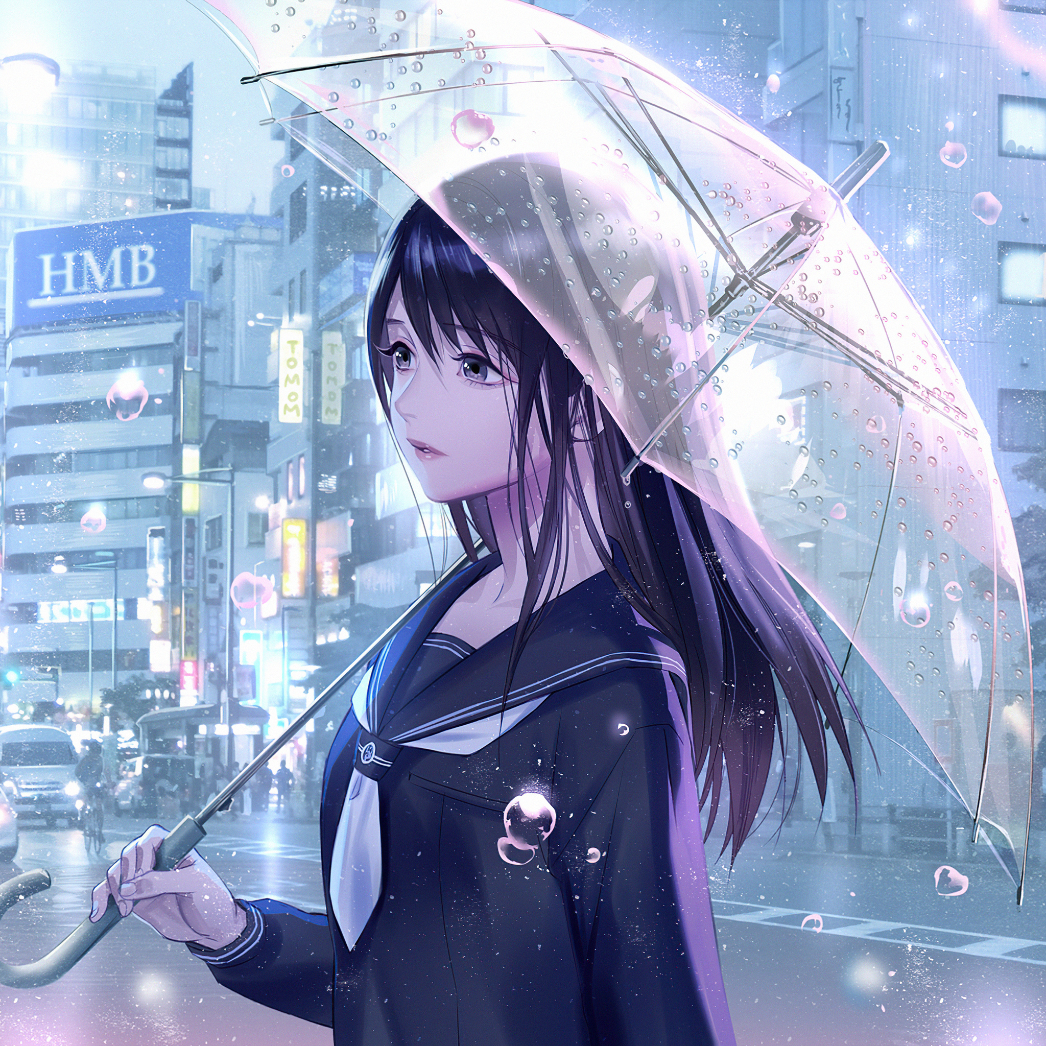 Sad Anime Girl In The Rain Wallpapers