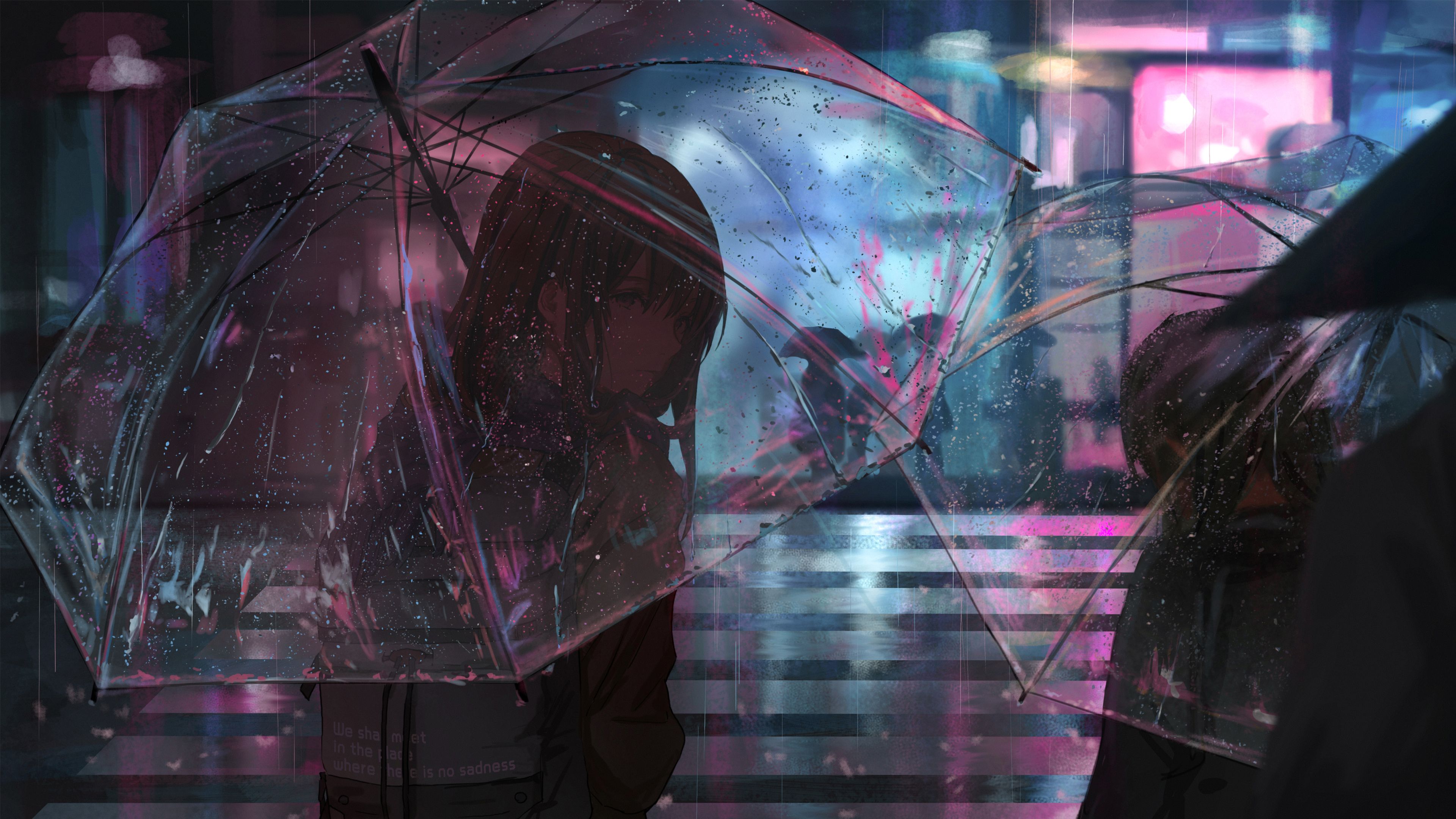 Sad Anime Girl In The Rain Wallpapers