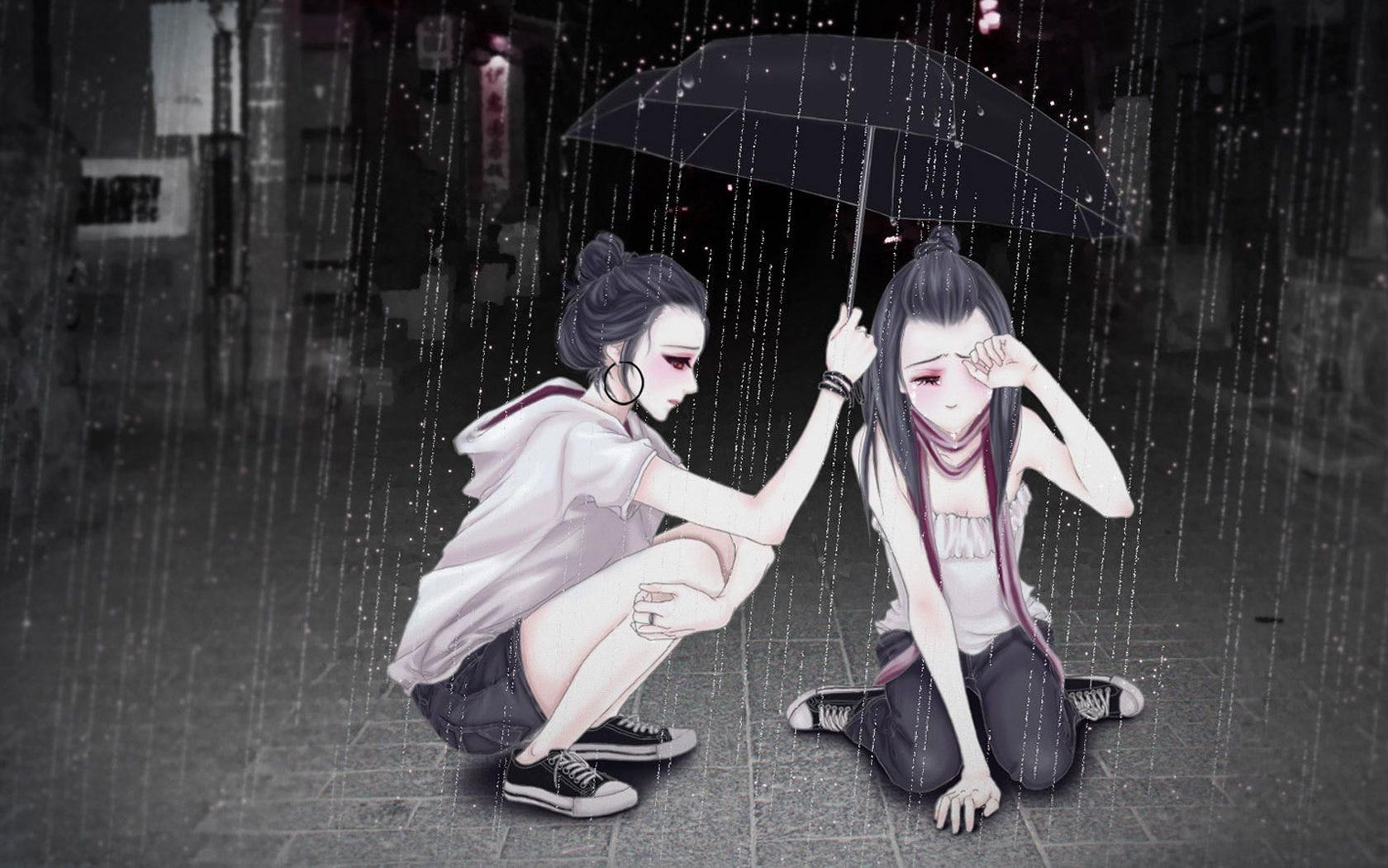 Sad Girl Cartoons Wallpapers