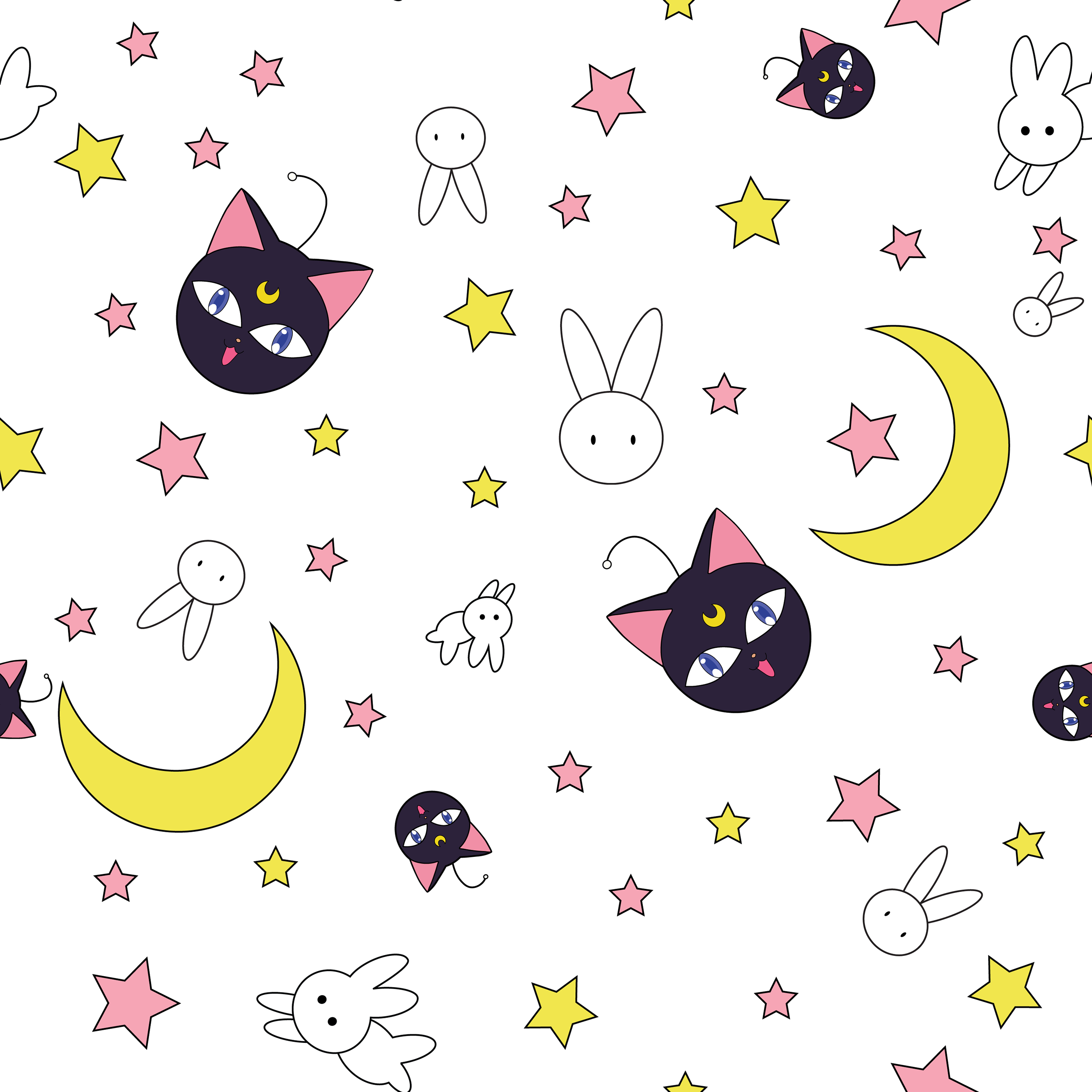 Sailor Moon Pattern Wallpapers