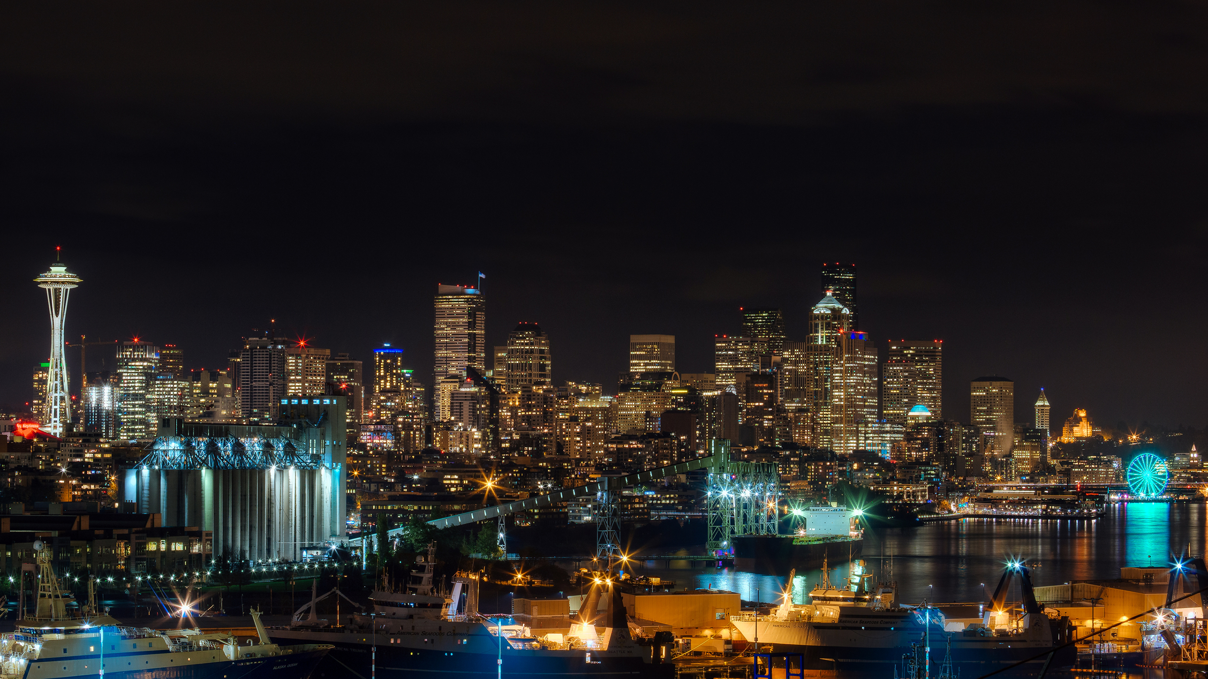 Seattle At Night Wallpapers