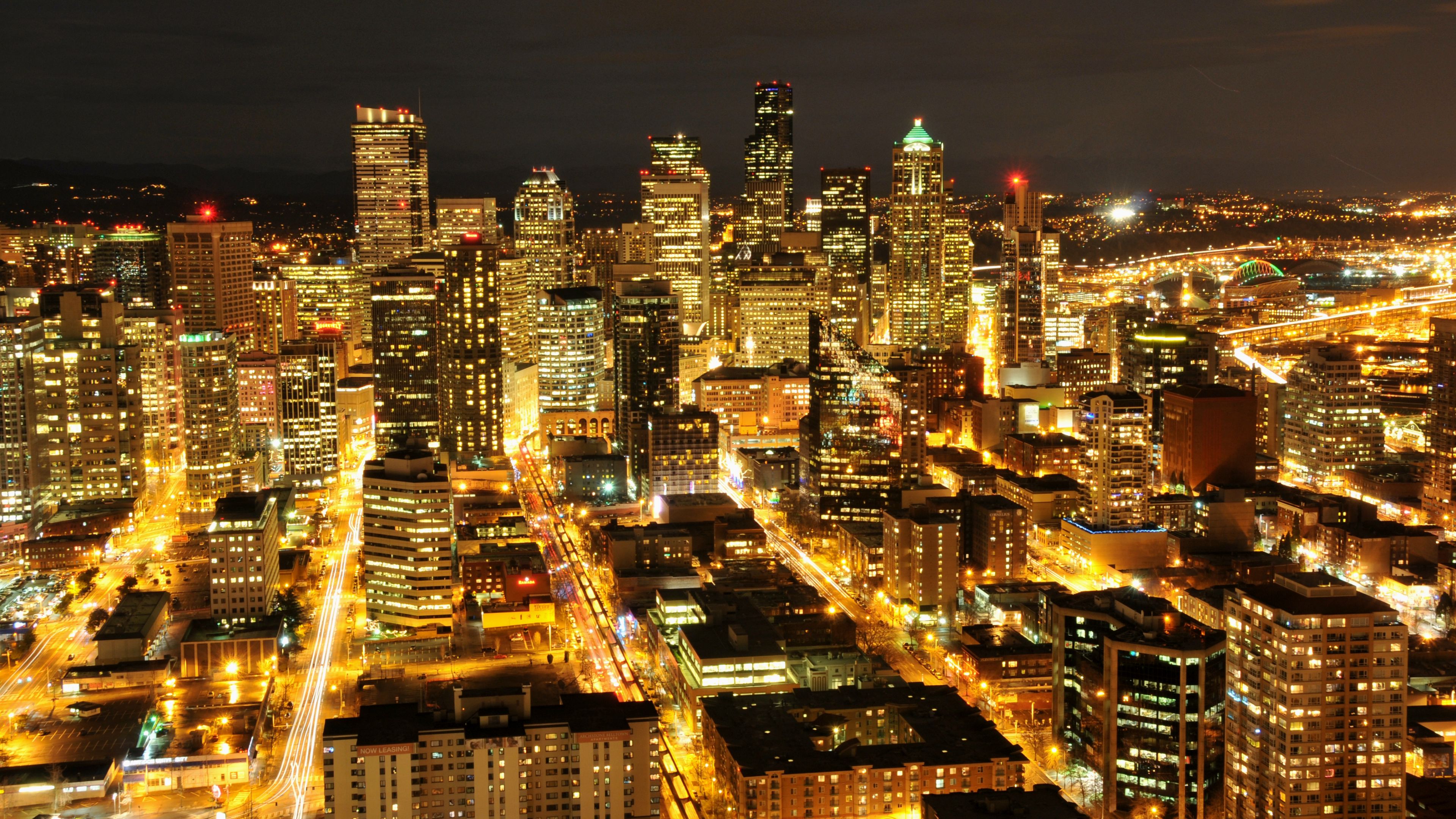 Seattle At Night Wallpapers