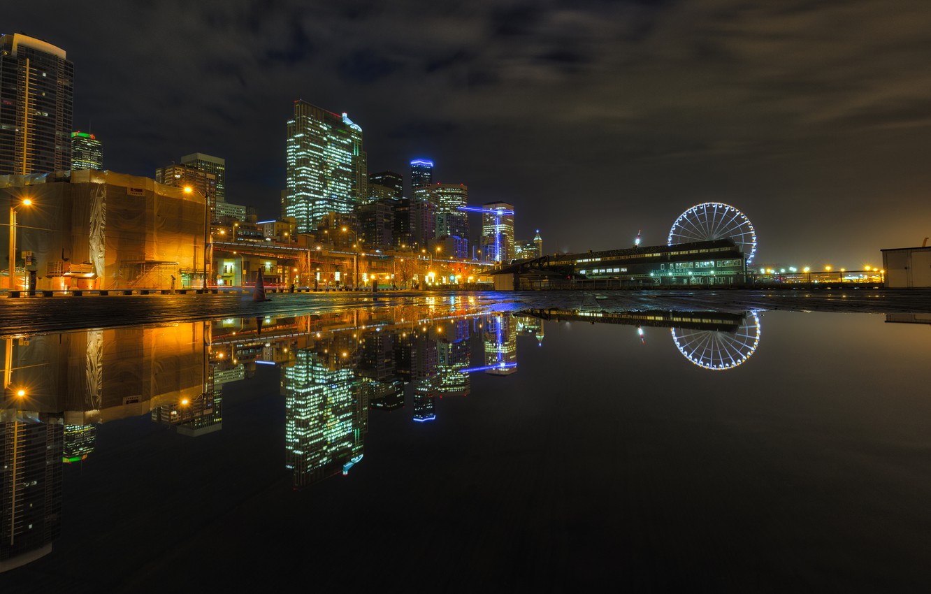 Seattle At Night Wallpapers