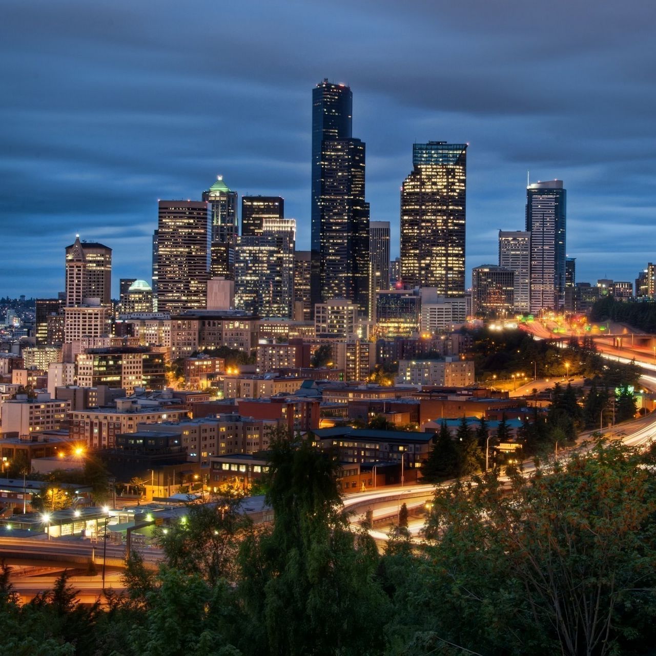 Seattle At Night Wallpapers