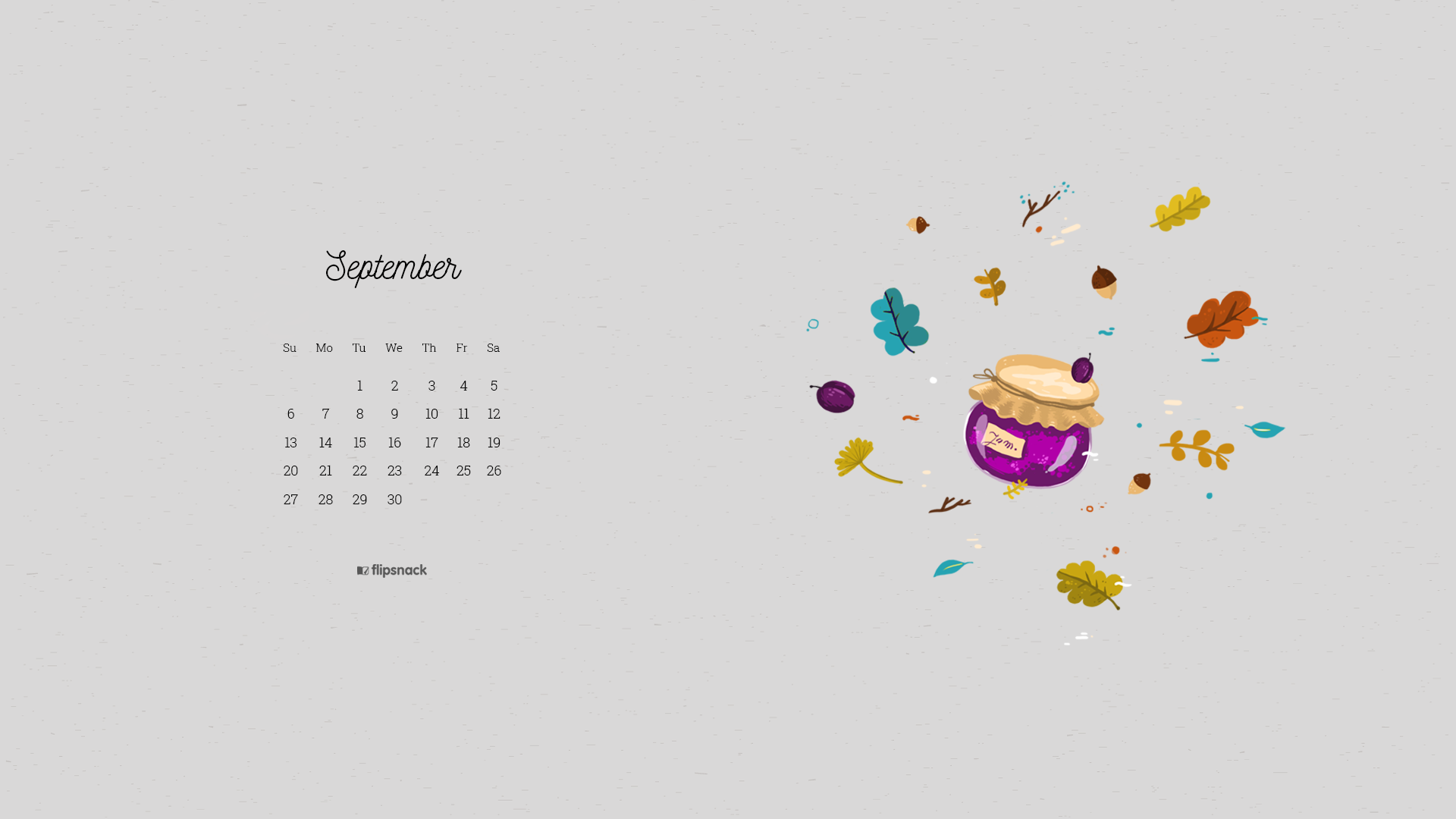 September 2020 Calendar Desktop Wallpapers