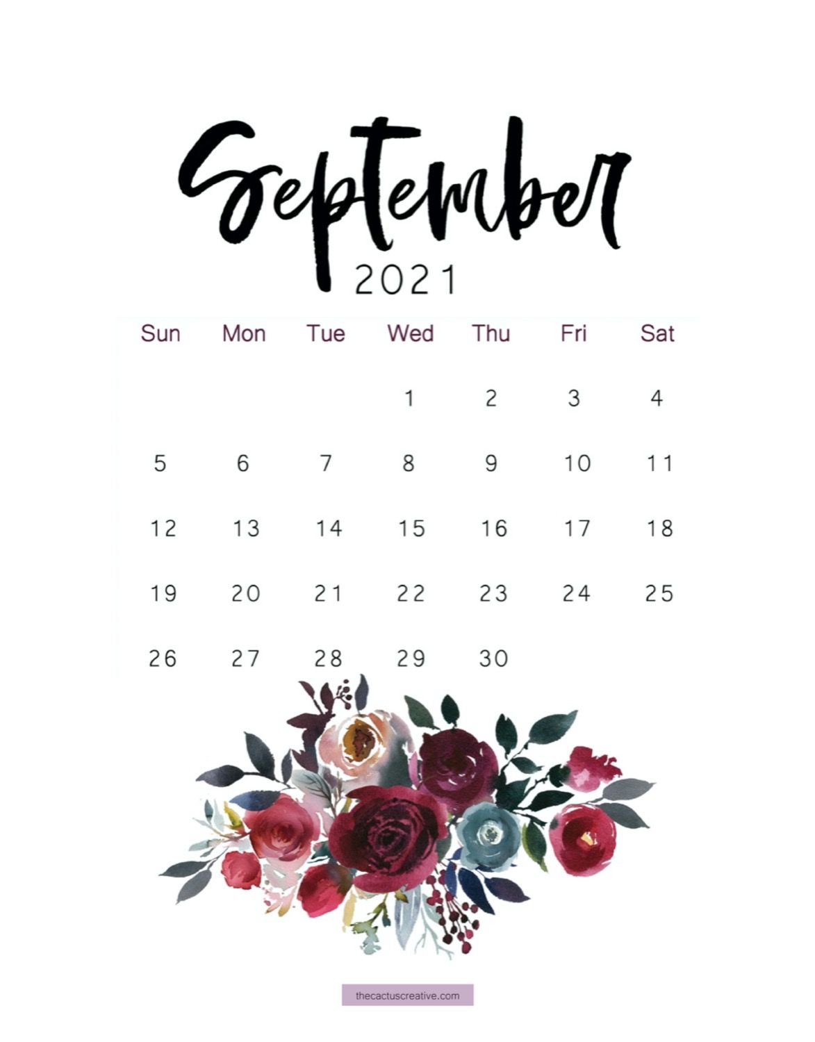 September 2021 Calendar Wallpapers