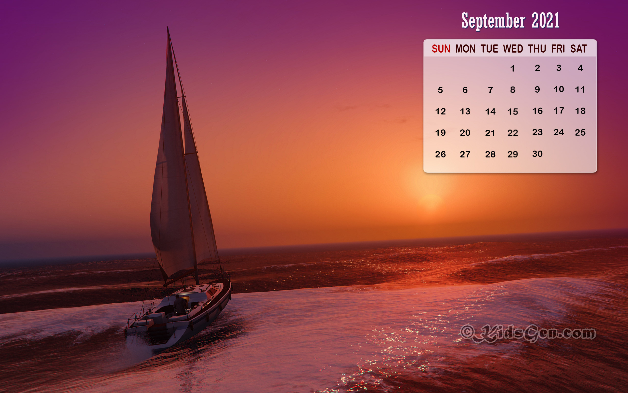 September 2021 Calendar Wallpapers