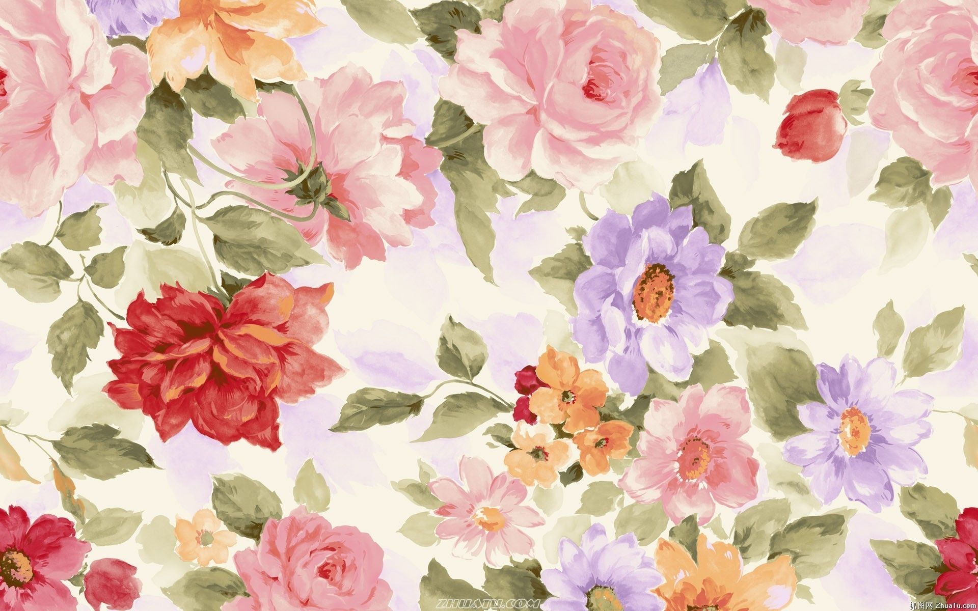 Simple Aesthetic Watercolor Flowers Wallpapers