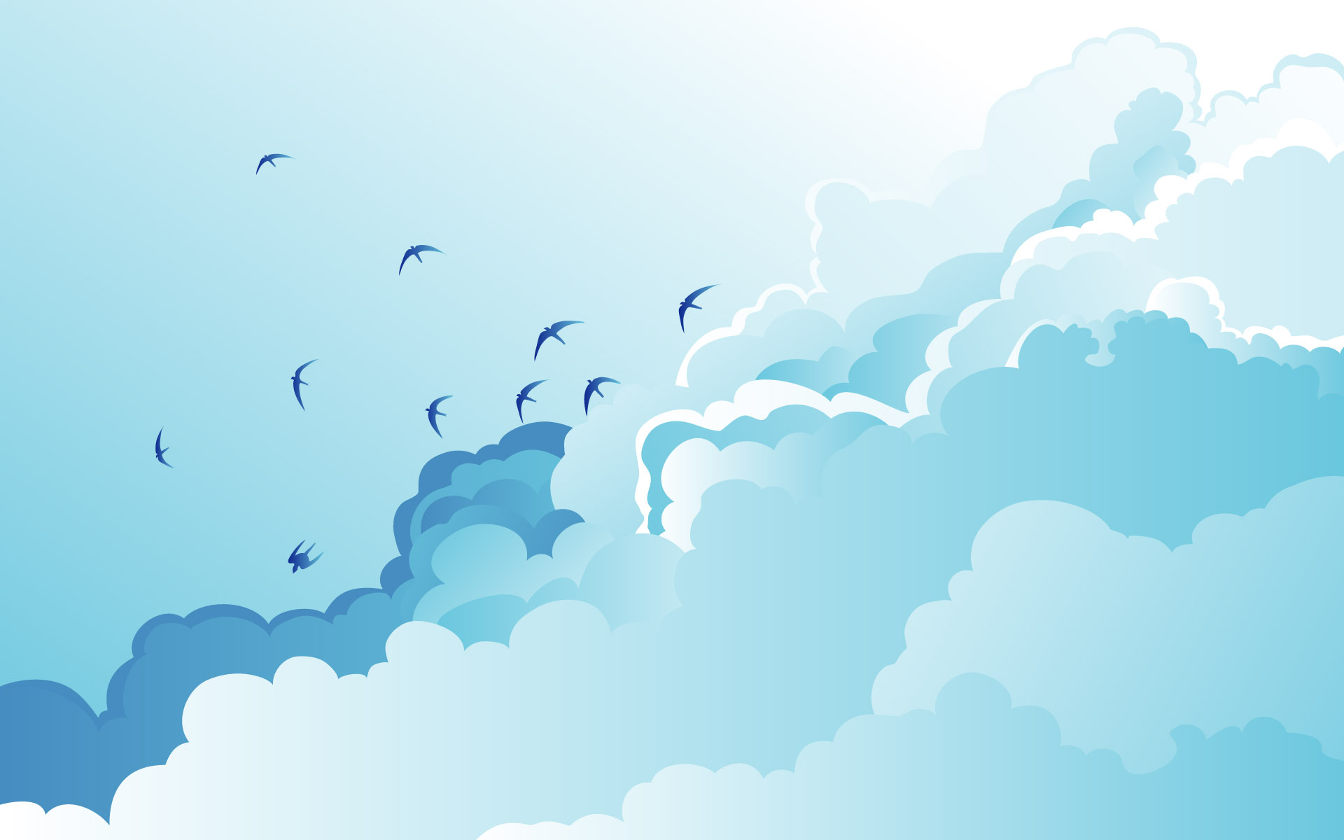 Sky With Birds Wallpapers