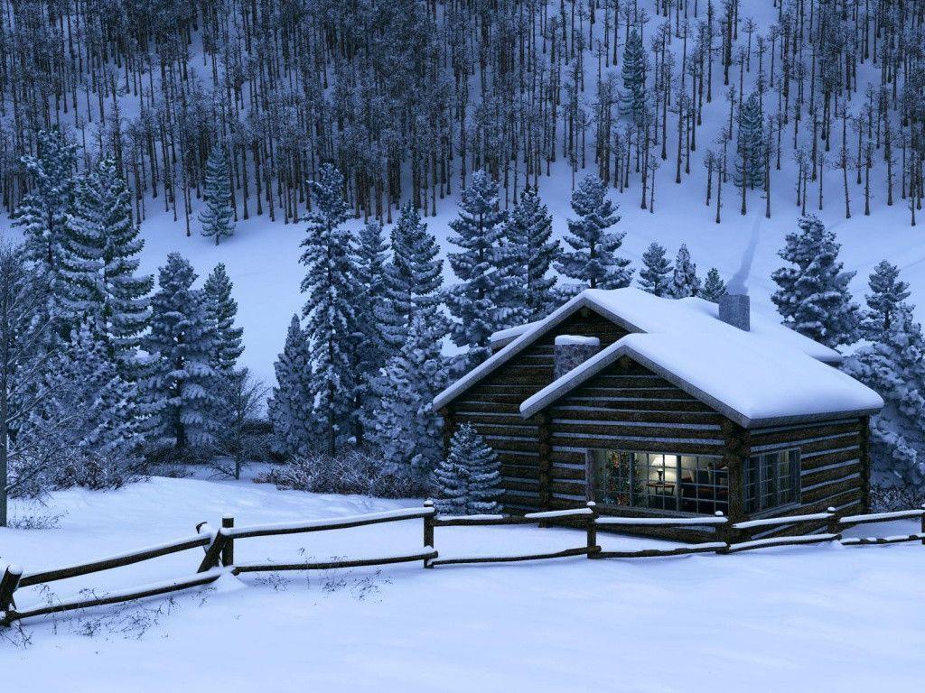 Snowy Cottages Wallpapers