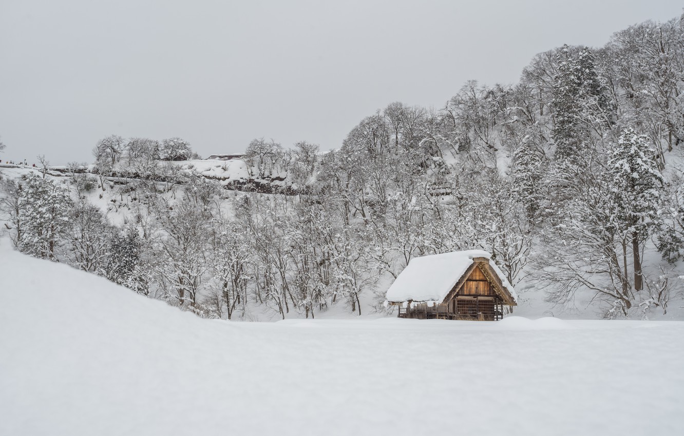 Snowy Cottages Wallpapers