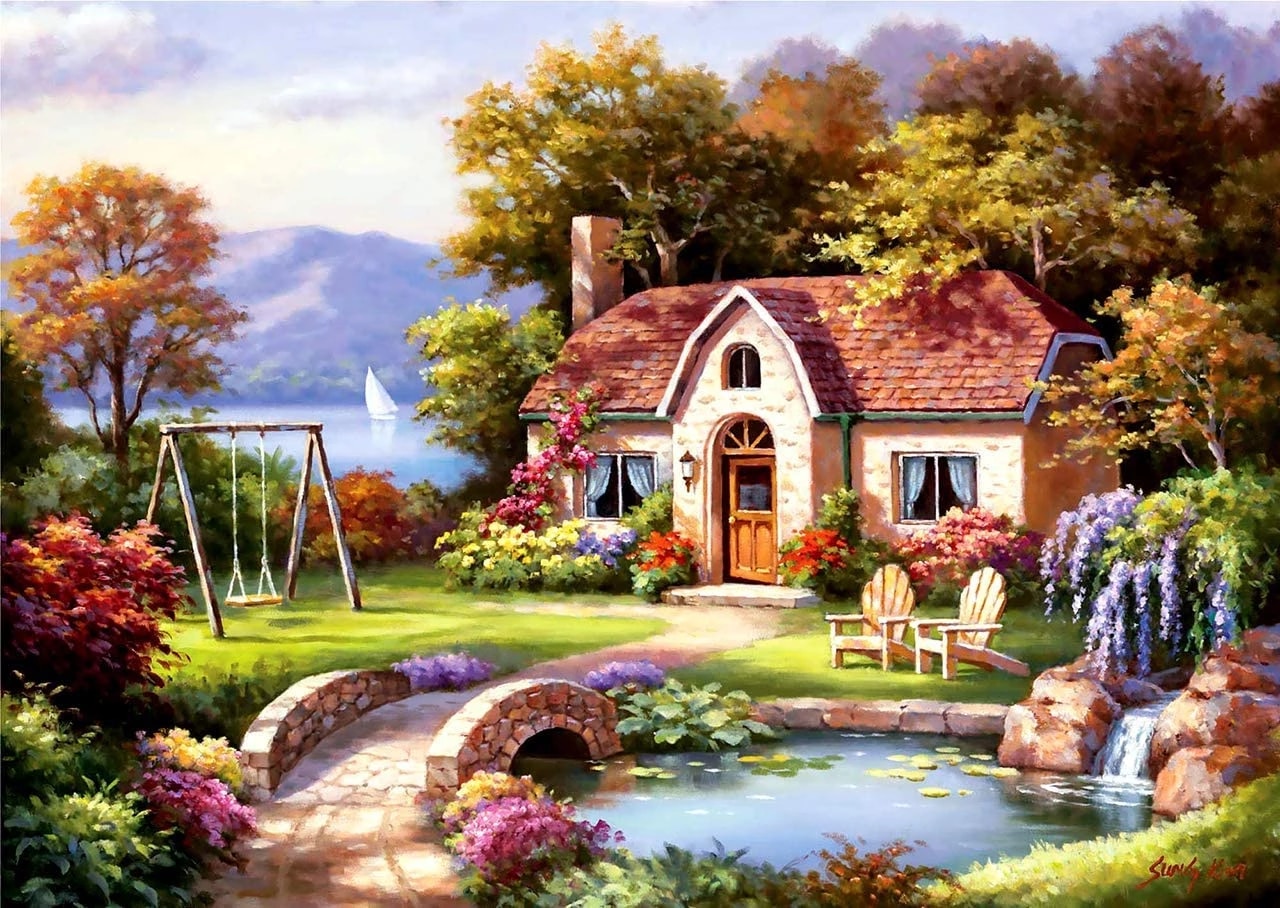 Spring Cottage Wallpapers