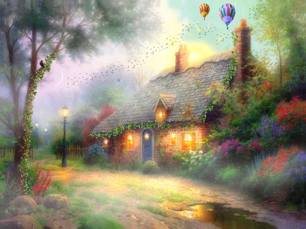 Spring Cottage Wallpapers