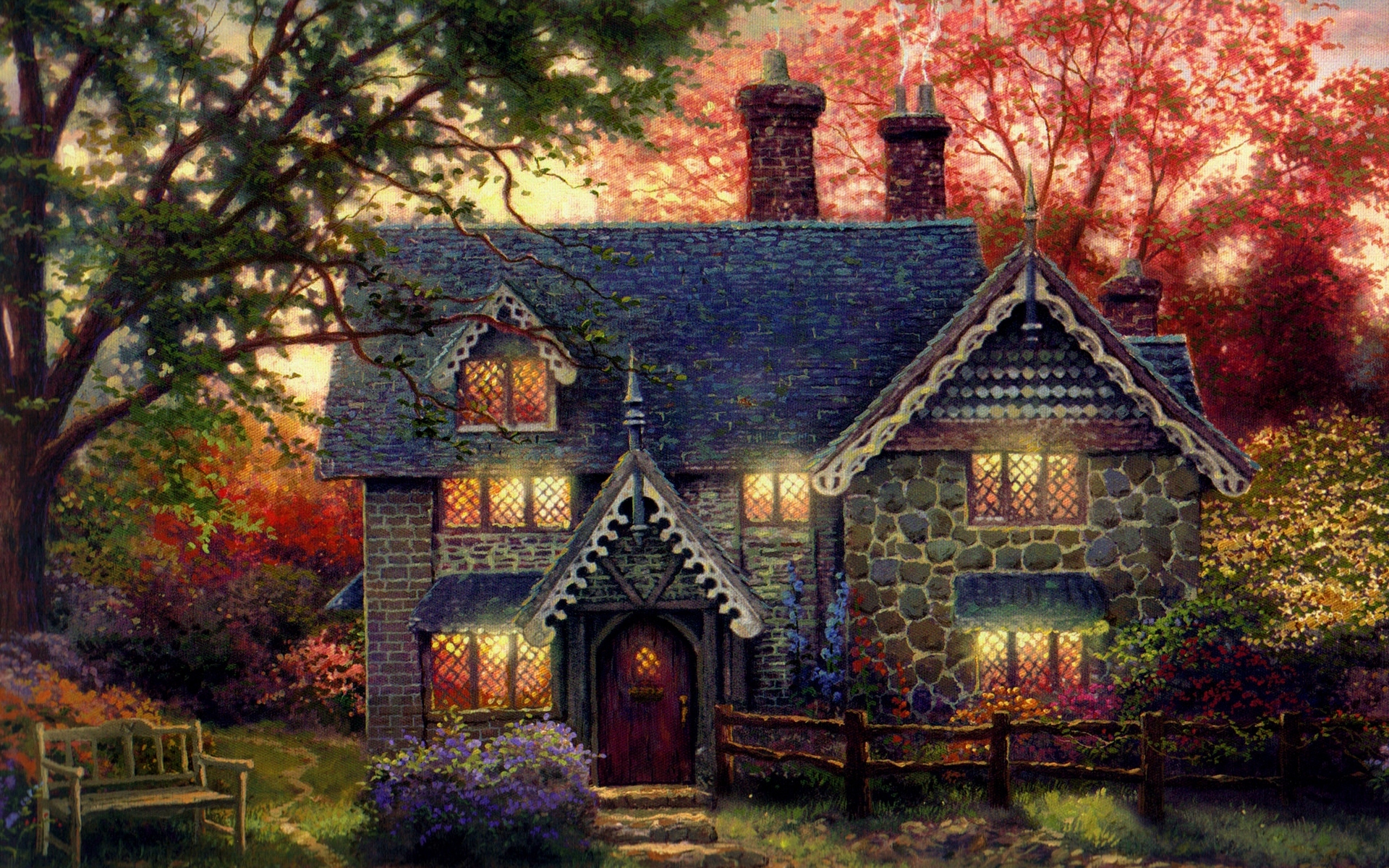 Spring Cottage Wallpapers