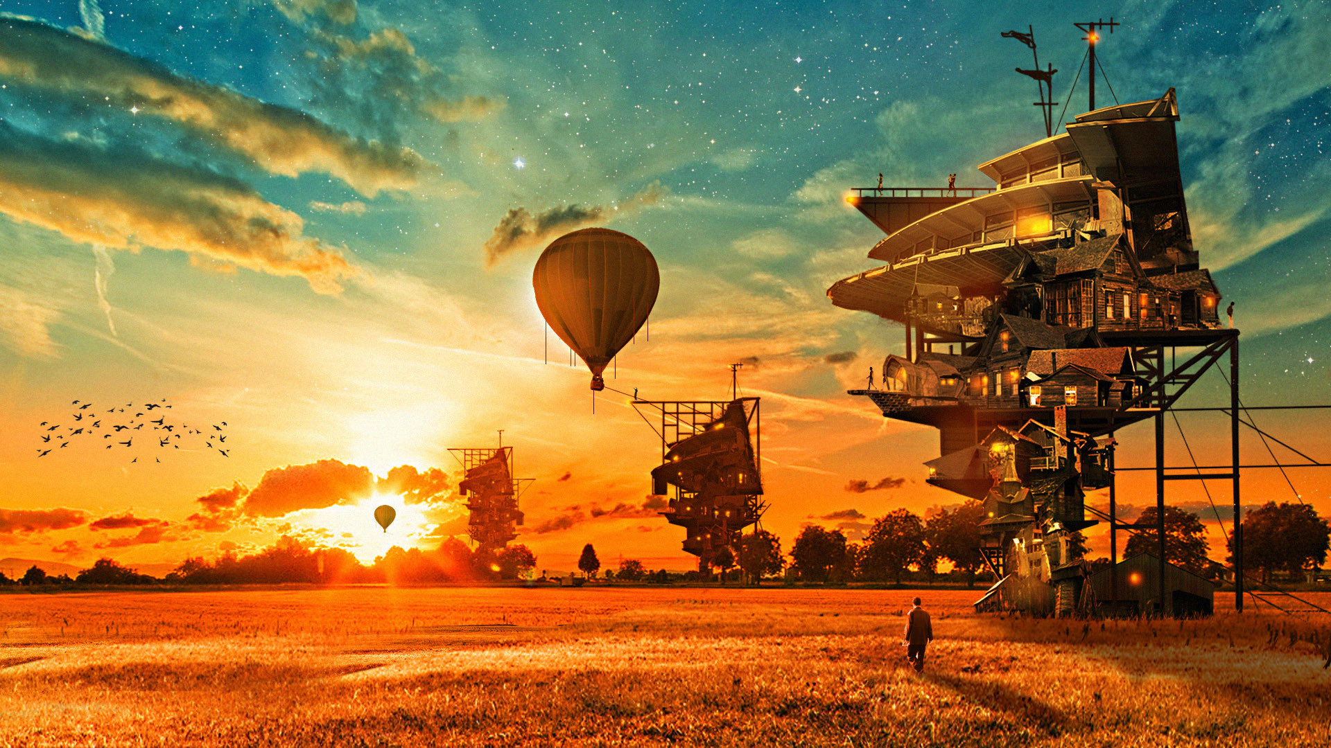 Steampunk Landscape Wallpapers