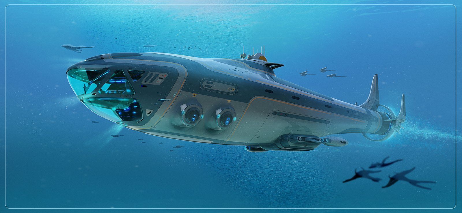 Subnautica Submarine Concept Art Wallpapers