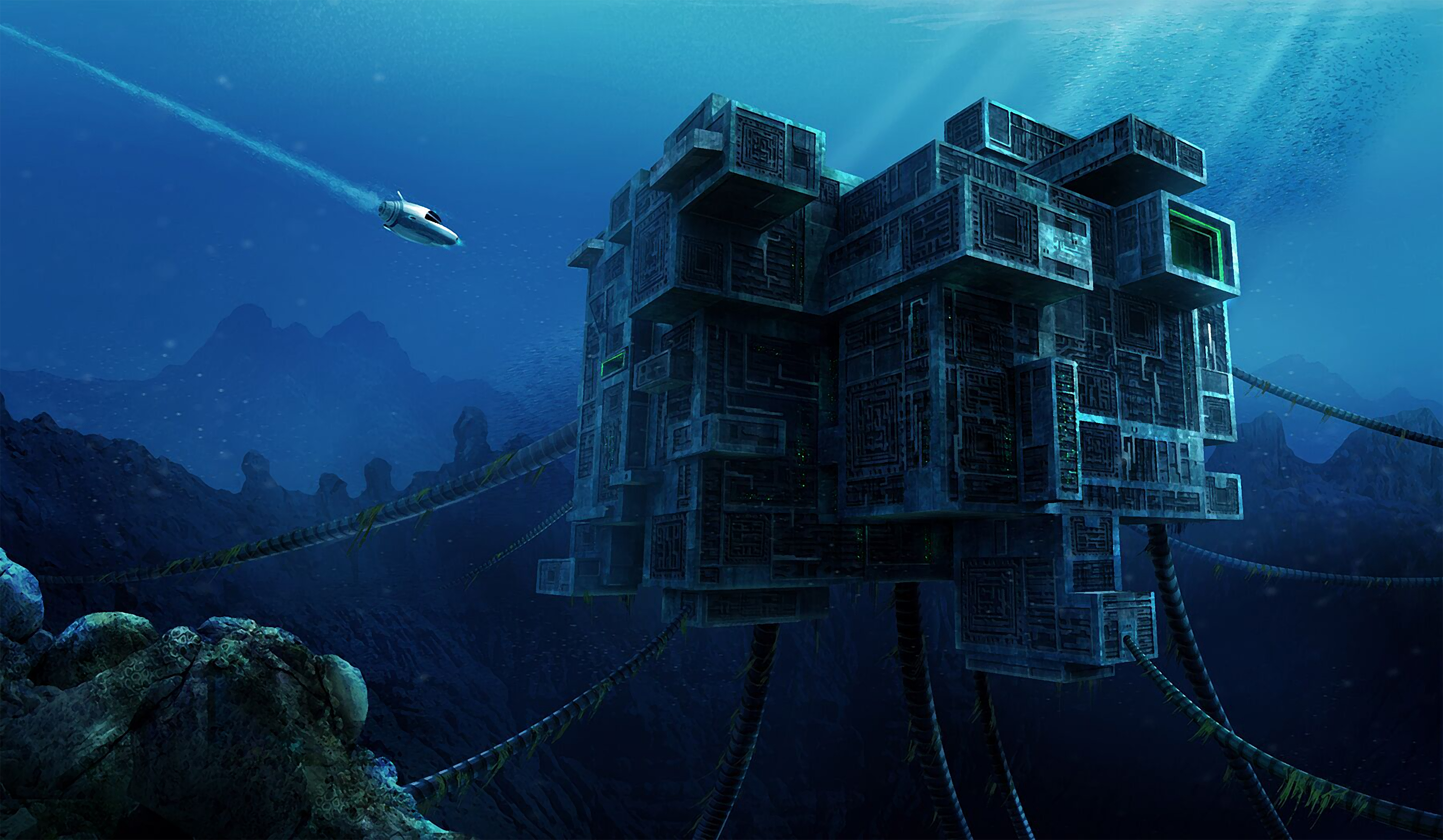 Subnautica Submarine Concept Art Wallpapers