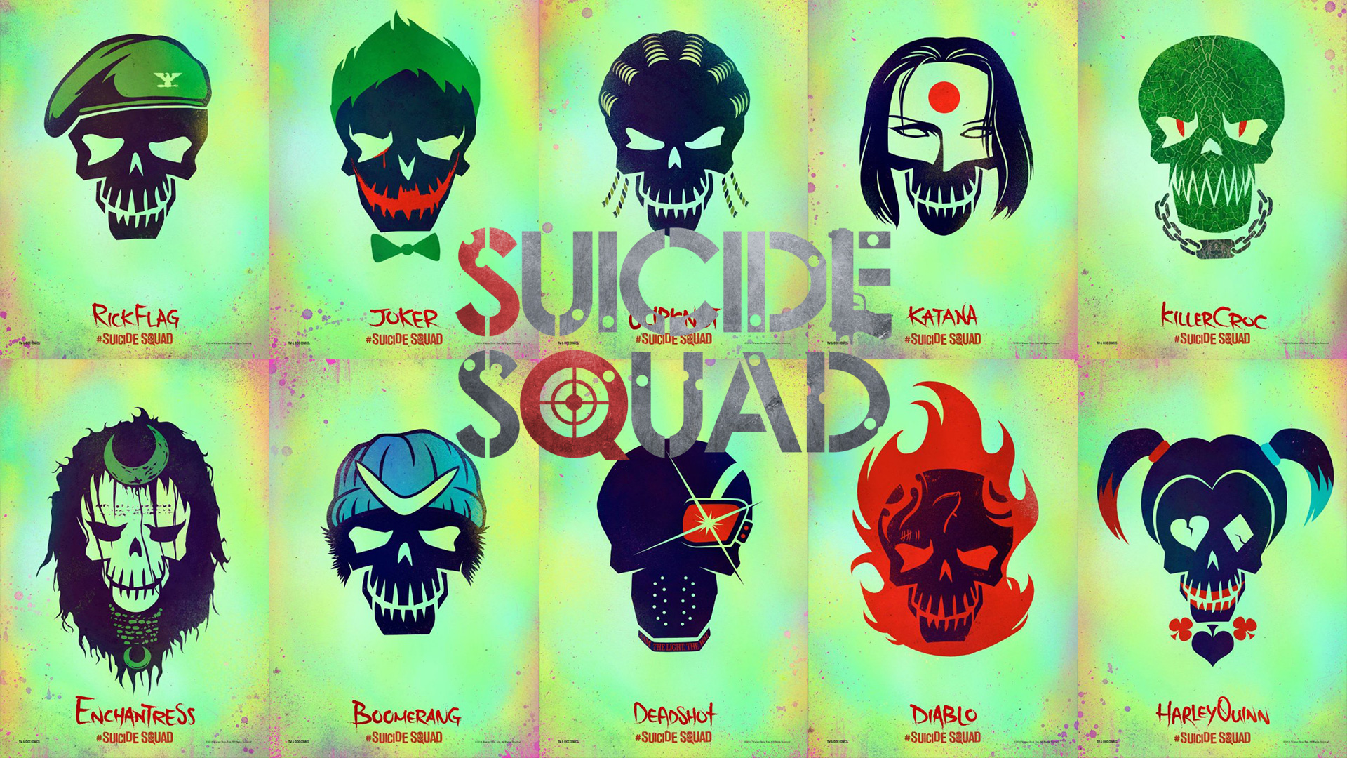 Suicide Squad Logos Wallpapers