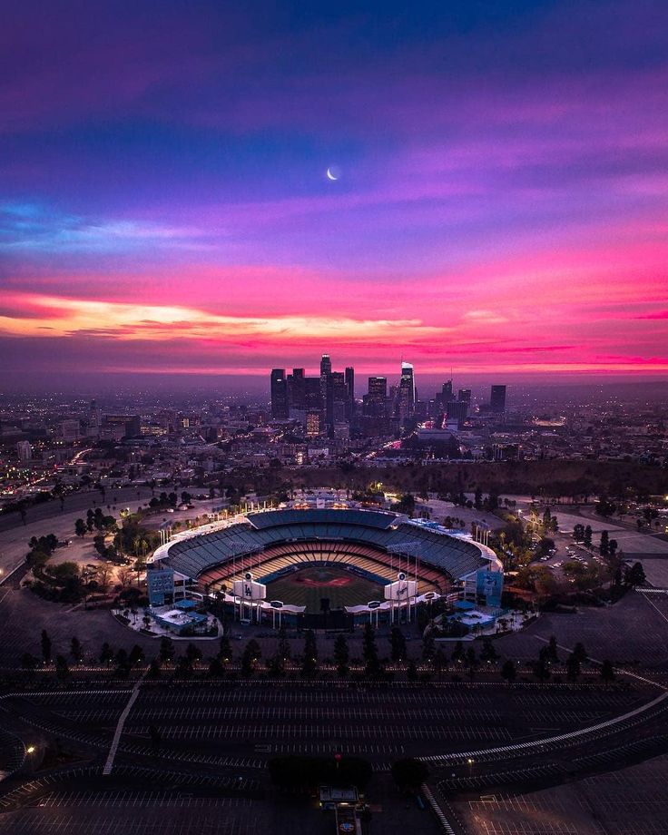 Sunset Dodger Stadium Wallpapers