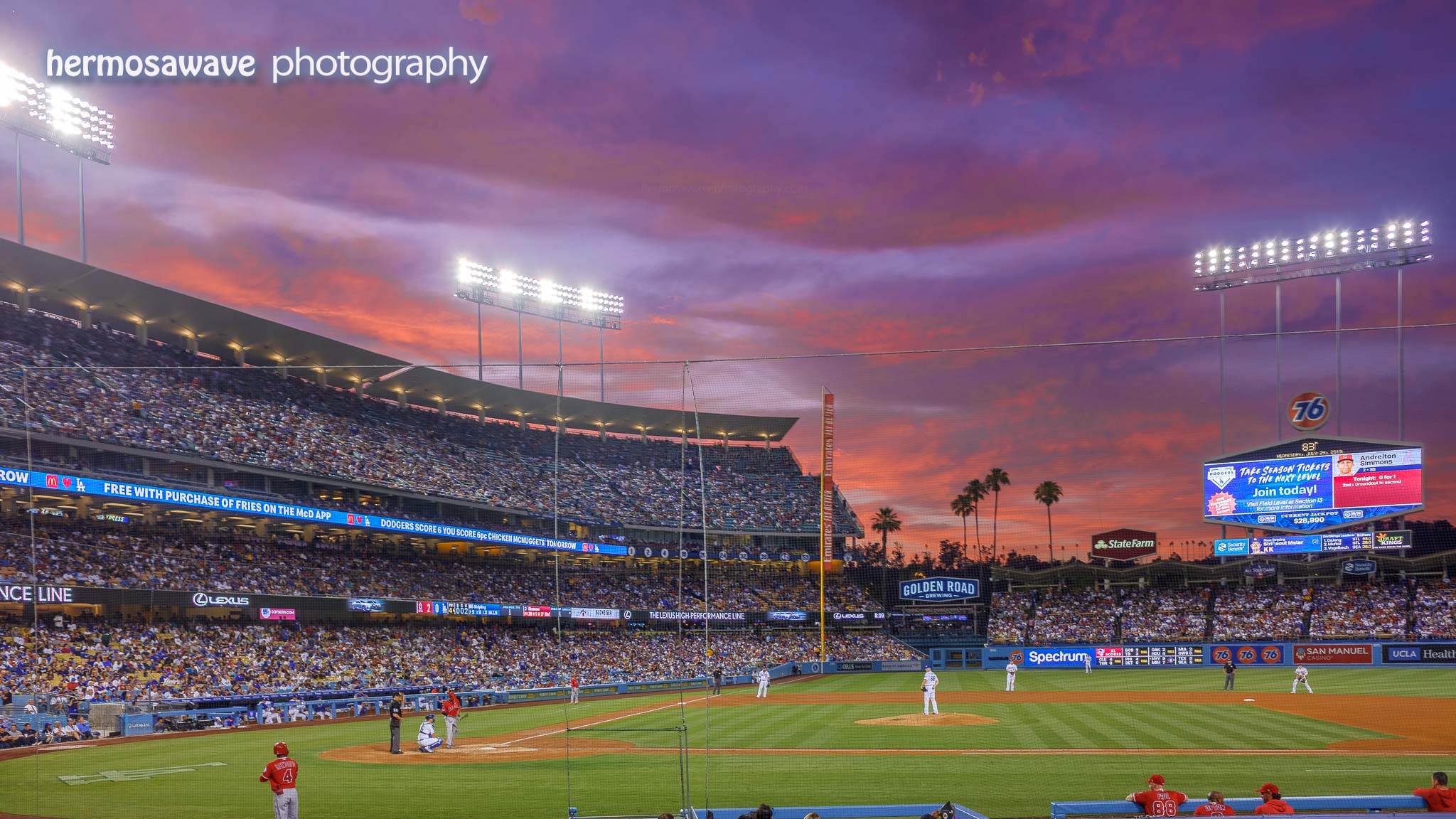 Sunset Dodger Stadium Wallpapers