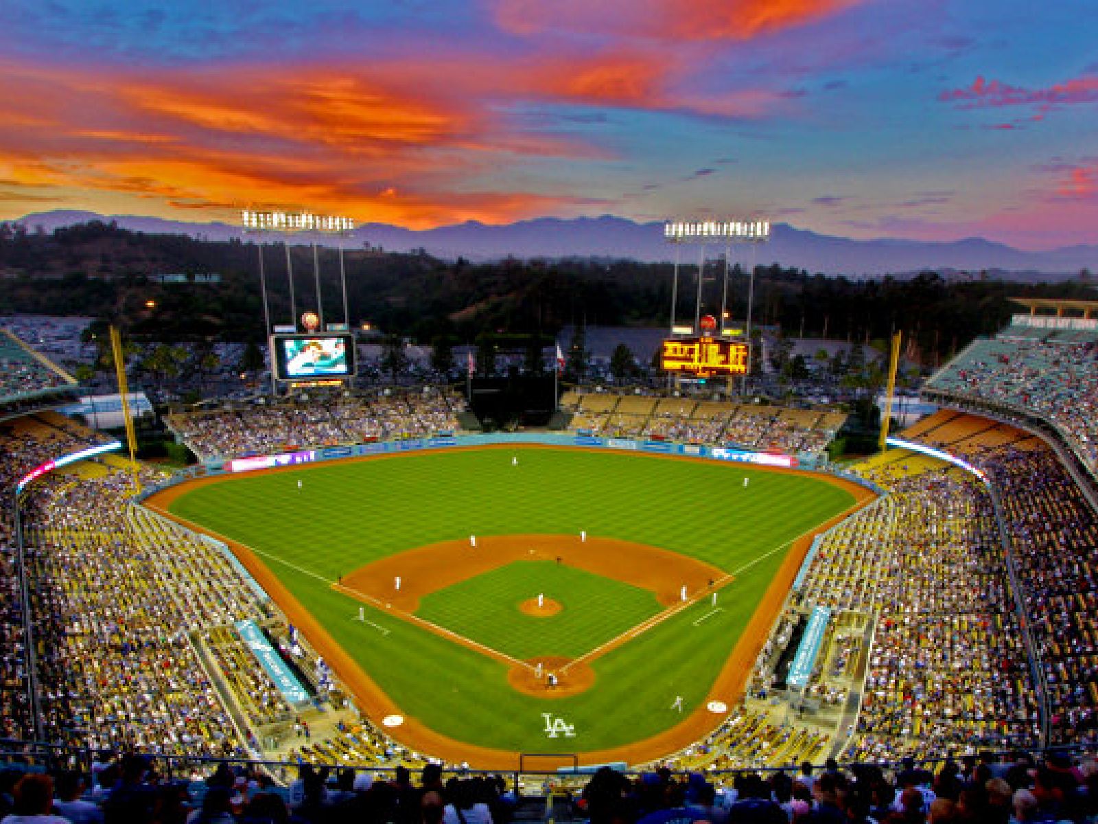 Sunset Dodger Stadium Wallpapers