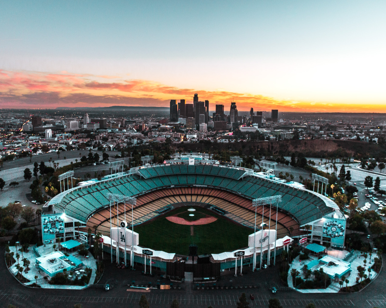 Sunset Dodger Stadium Wallpapers