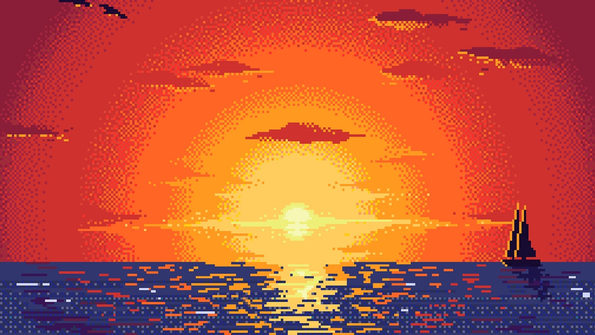 Sunset Pixel Wallpapers