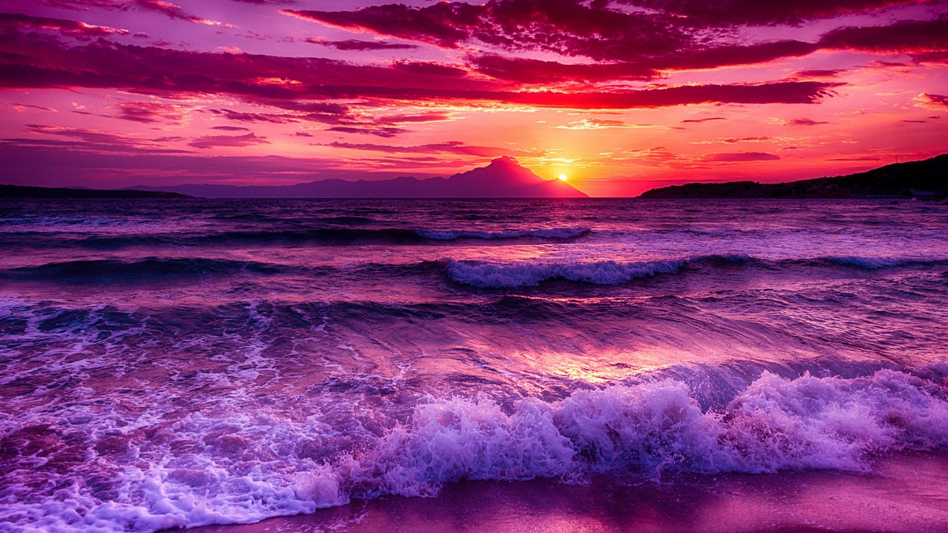 Sunset Purple Clouds Wallpapers