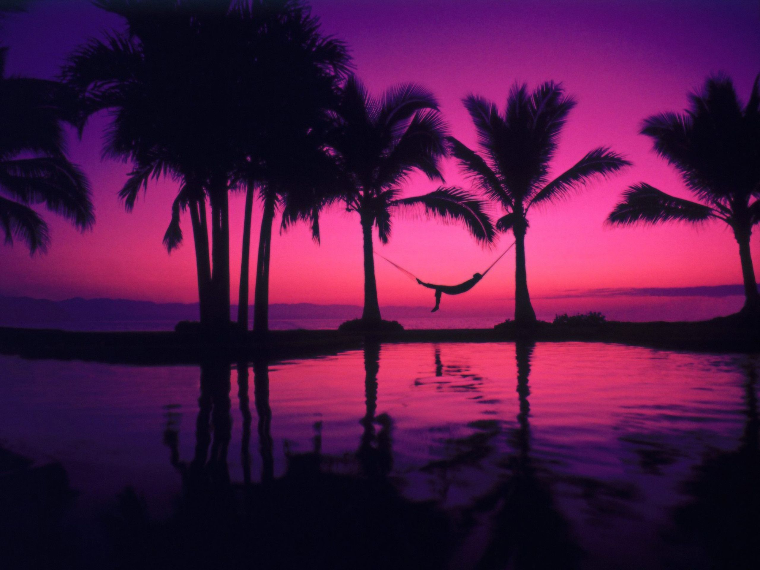 Sunset Purple Ocean Wallpapers