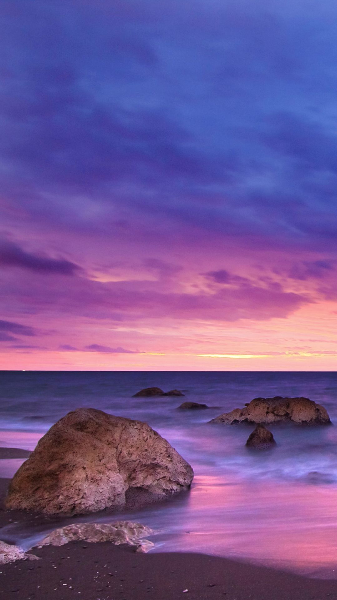 Sunset Purple Ocean Wallpapers