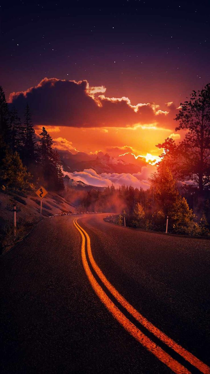 Sunset Road Wallpapers