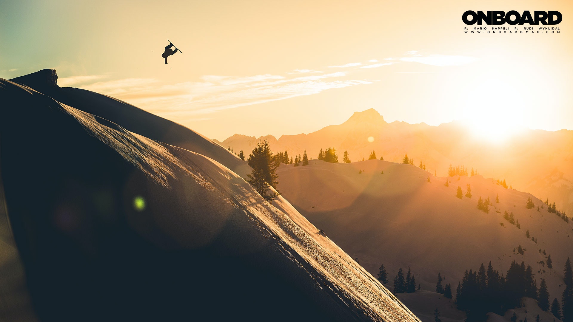 Sunset Snowboarding Wallpapers