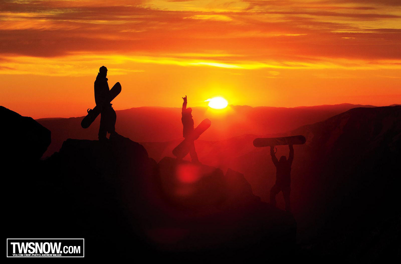 Sunset Snowboarding Wallpapers