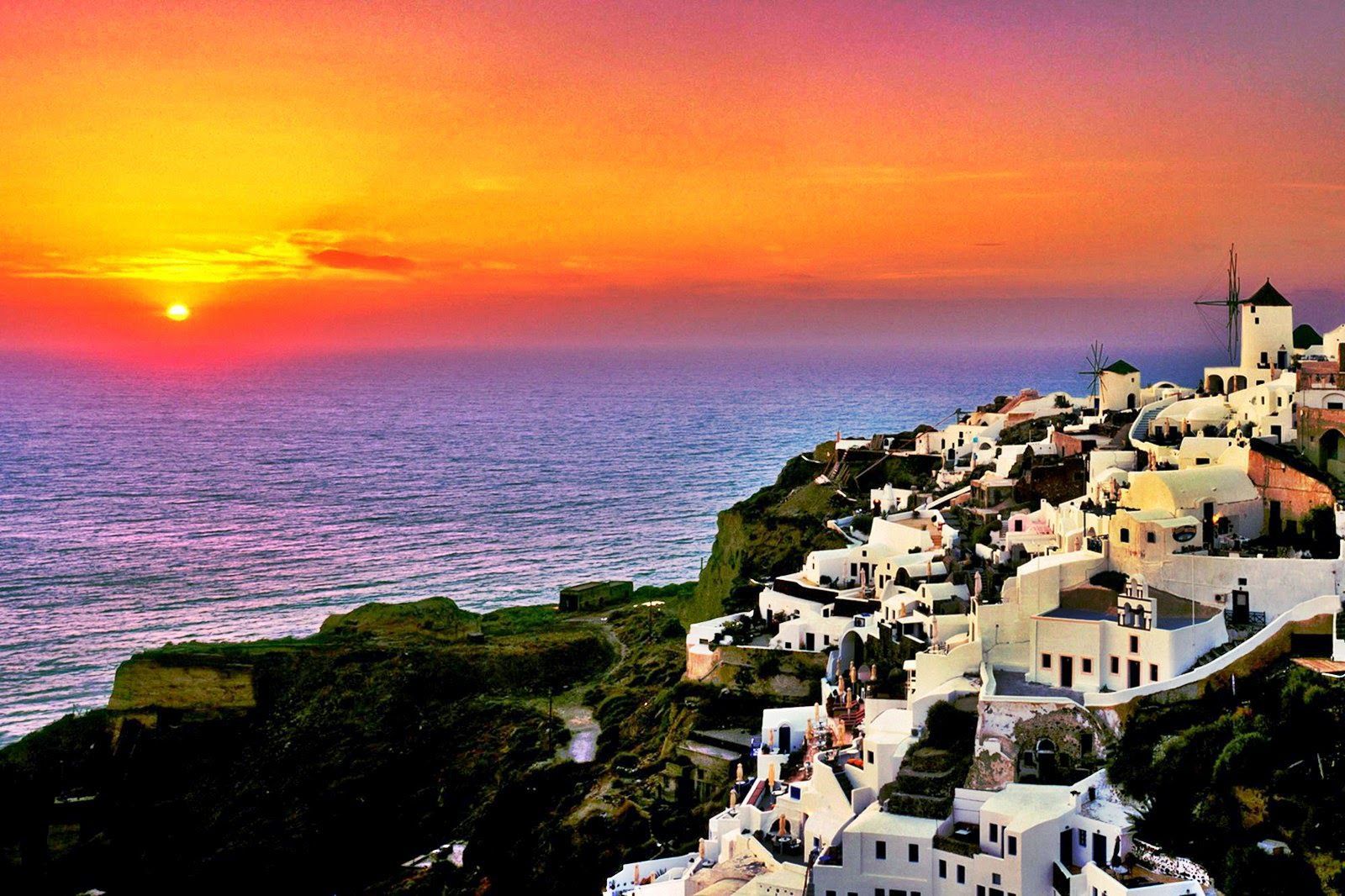 Sunset Santorini Wallpapers